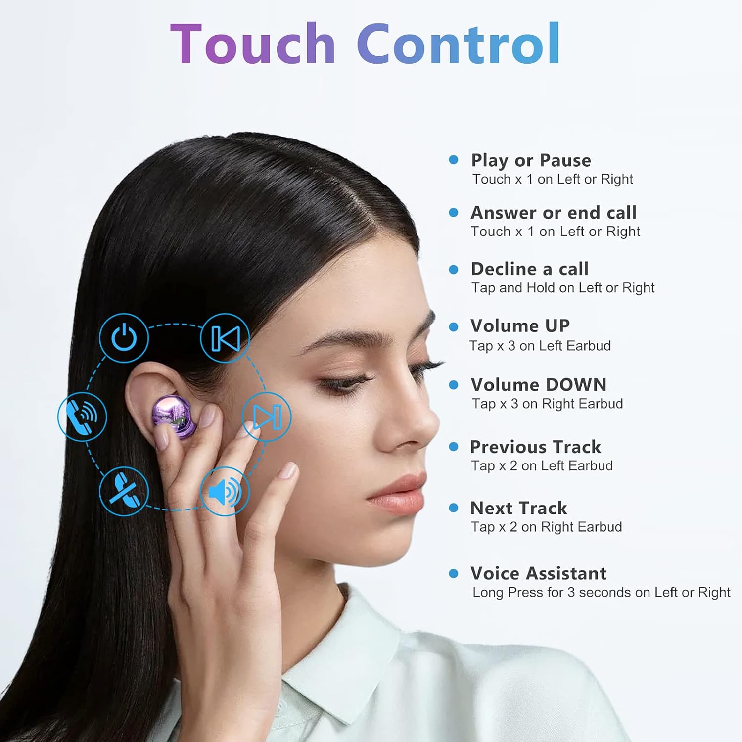 AUDÍFONOS INALÁMBRICOS ELOVEN TRUE WIRELESS BLUETOOTH CON CANCELACIÓN DE RUIDO Y SONIDO ESTÉREO - 4