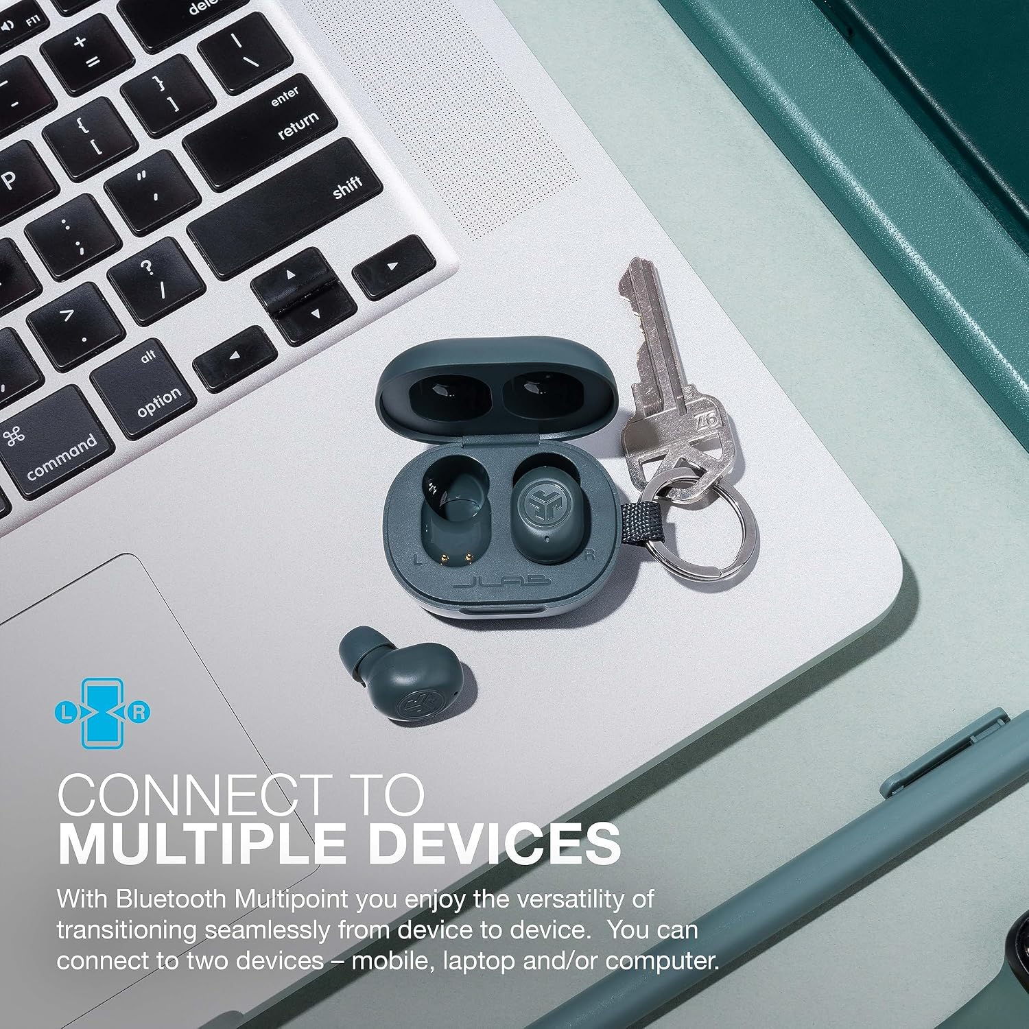 AUDÍFONOS TRUE WIRELESS JLAB JBUDS MINI BLUETOOTH MULTIPOINT ACEITUNA - 3