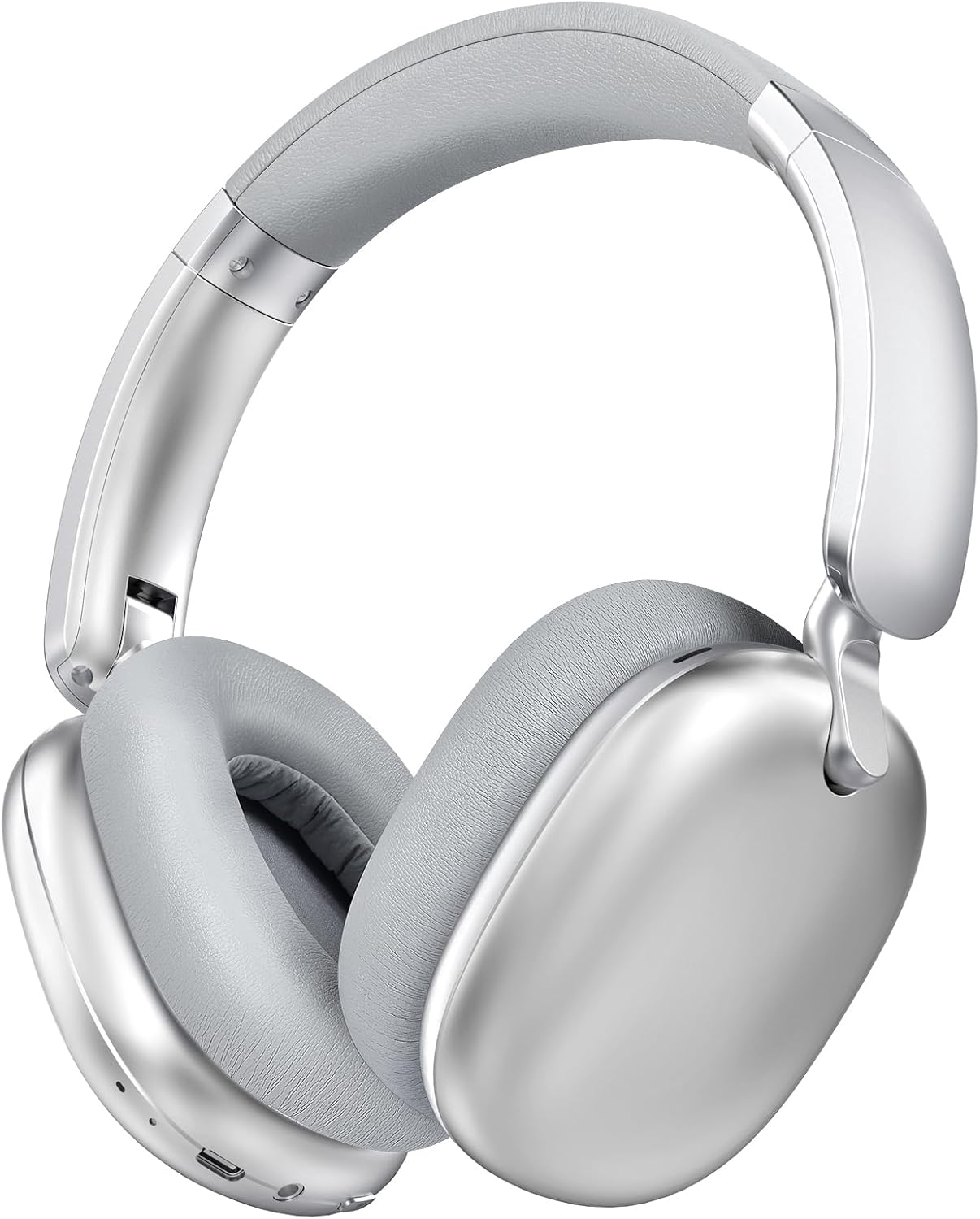 AUDÍFONOS OVER EAR RORSOU C6 CON CANCELACIÓN ACTIVA DE RUIDO BLUETOOTH PLATA - 1
