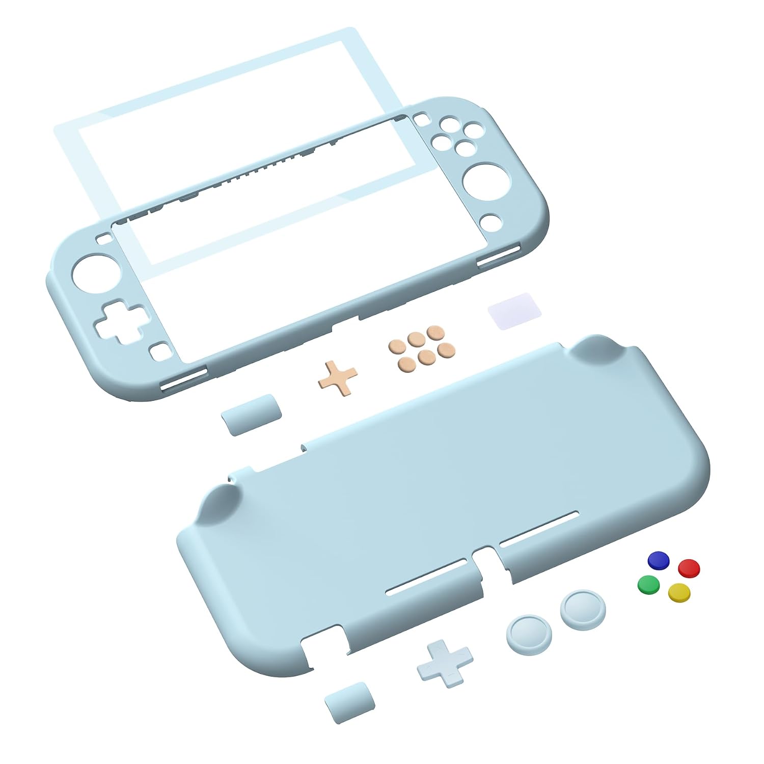 FUNDA PROTECTORA EXTREMERATE PLAYVITAL HEAVEN AZUL PARA NINTENDO SWITCH LITE CON PROTECTOR DE PANTALLA Y ACCESORIOS - 2