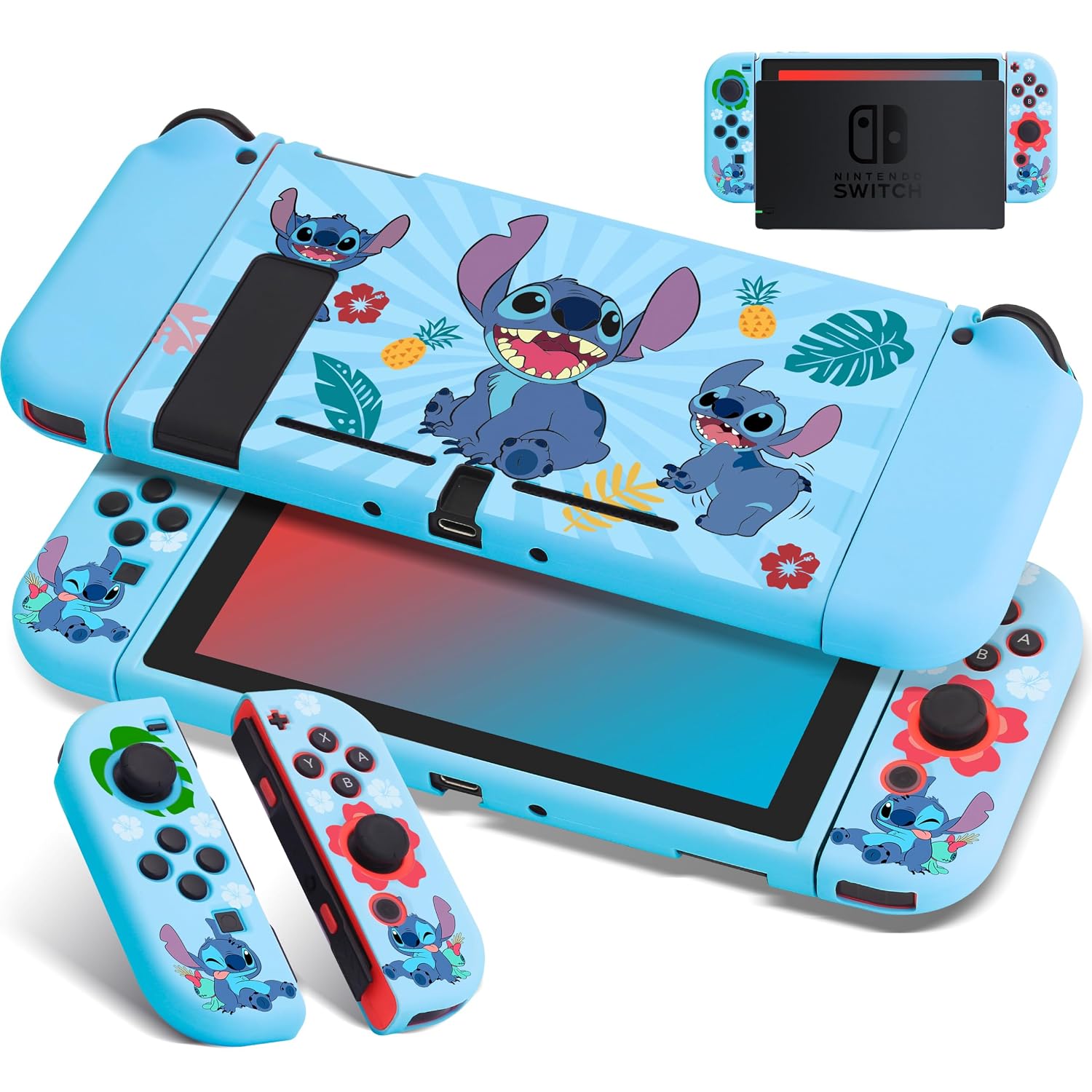FUNDA PARA NINTENDO SWITCH XCITIFUN TPU DELGADA DISEÑO THREE DOGS - 1