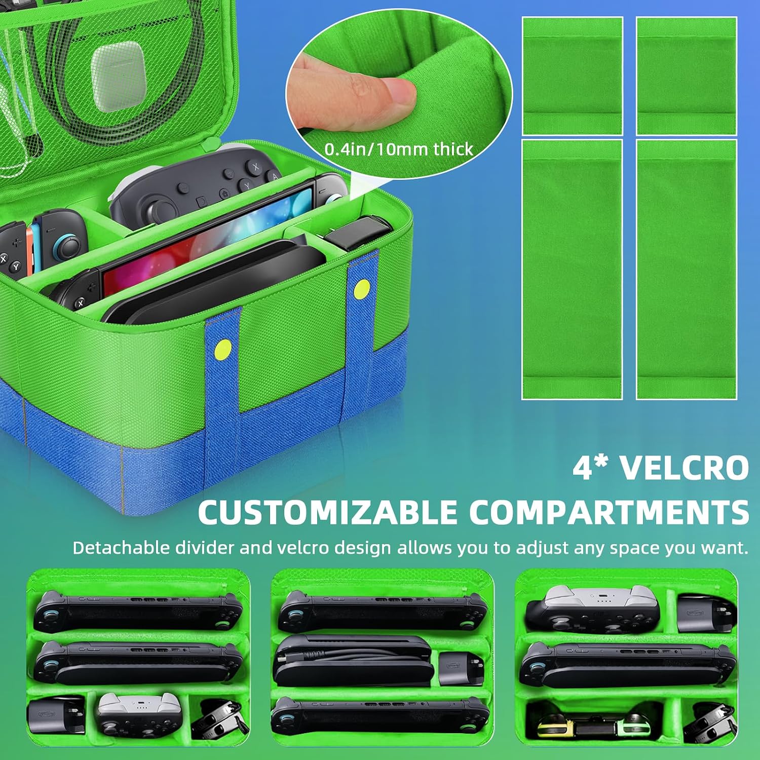 ESTUCHE PARA NINTENDO SWITCH VADAXX CUTE CARRY CASE VERDE - 2