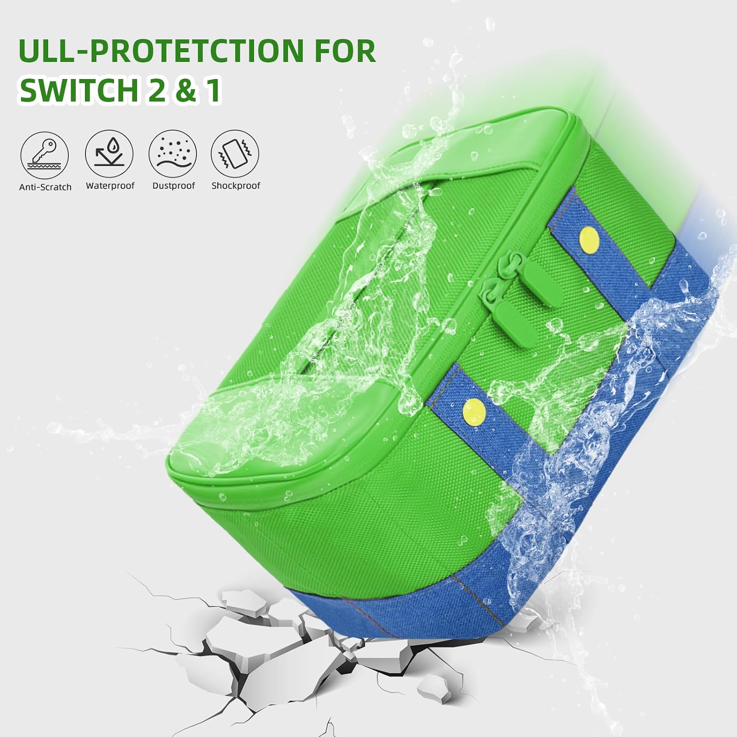 ESTUCHE PARA NINTENDO SWITCH VADAXX CUTE CARRY CASE VERDE - 4