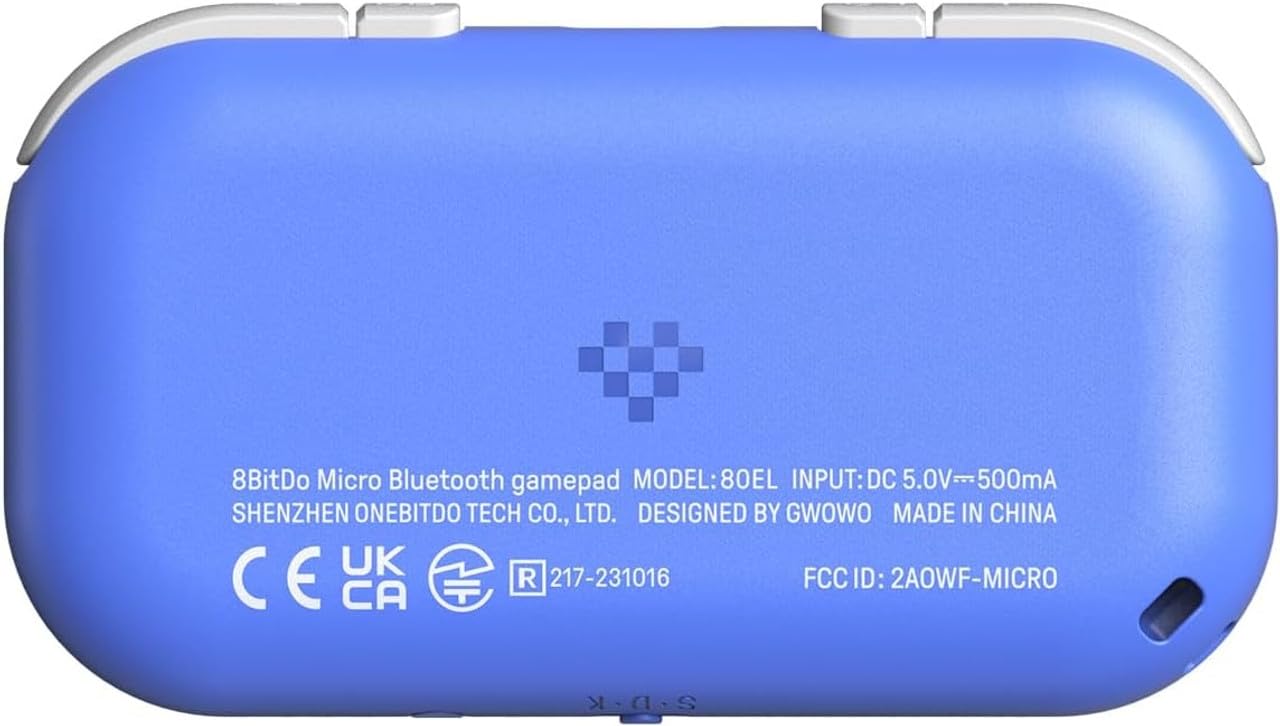 CONTROL BLUETOOTH 8BITDO MICRO AZUL PARA SWITCH, ANDROID Y RASPBERRY PI - 4