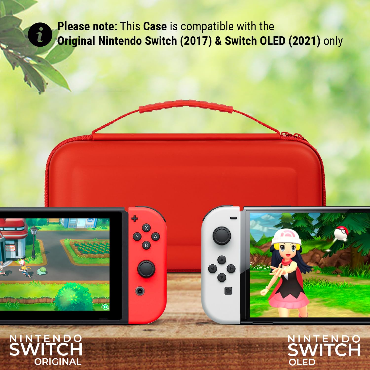 ESTUCHE RÍGIDO ORZLY PARA NINTENDO SWITCH OLED Y SWITCH ROJO - 2