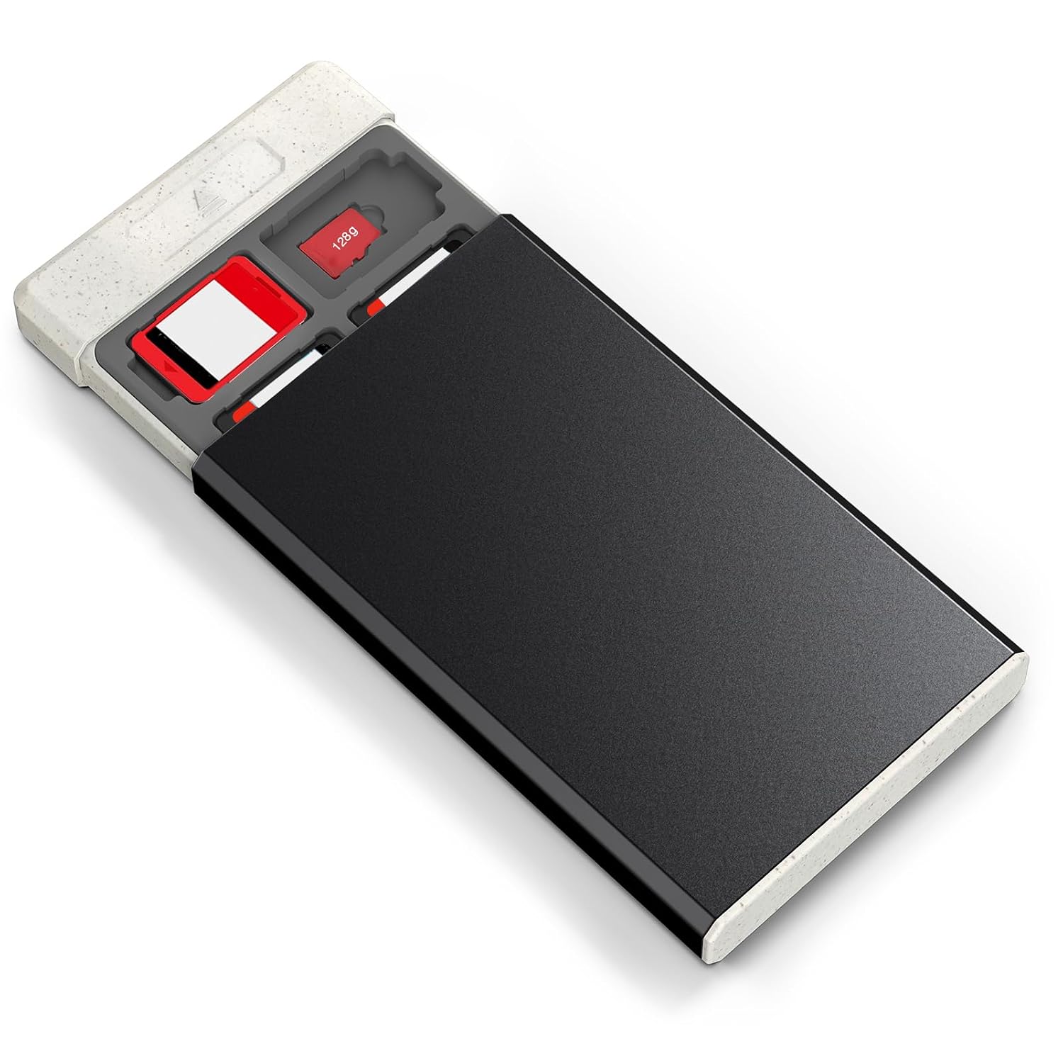 ESTUCHE PARA JUEGOS SWITCH HEIYING CON 40 RANURAS PARA TARJETAS SWITCH 2 Y MICRO SD - 1