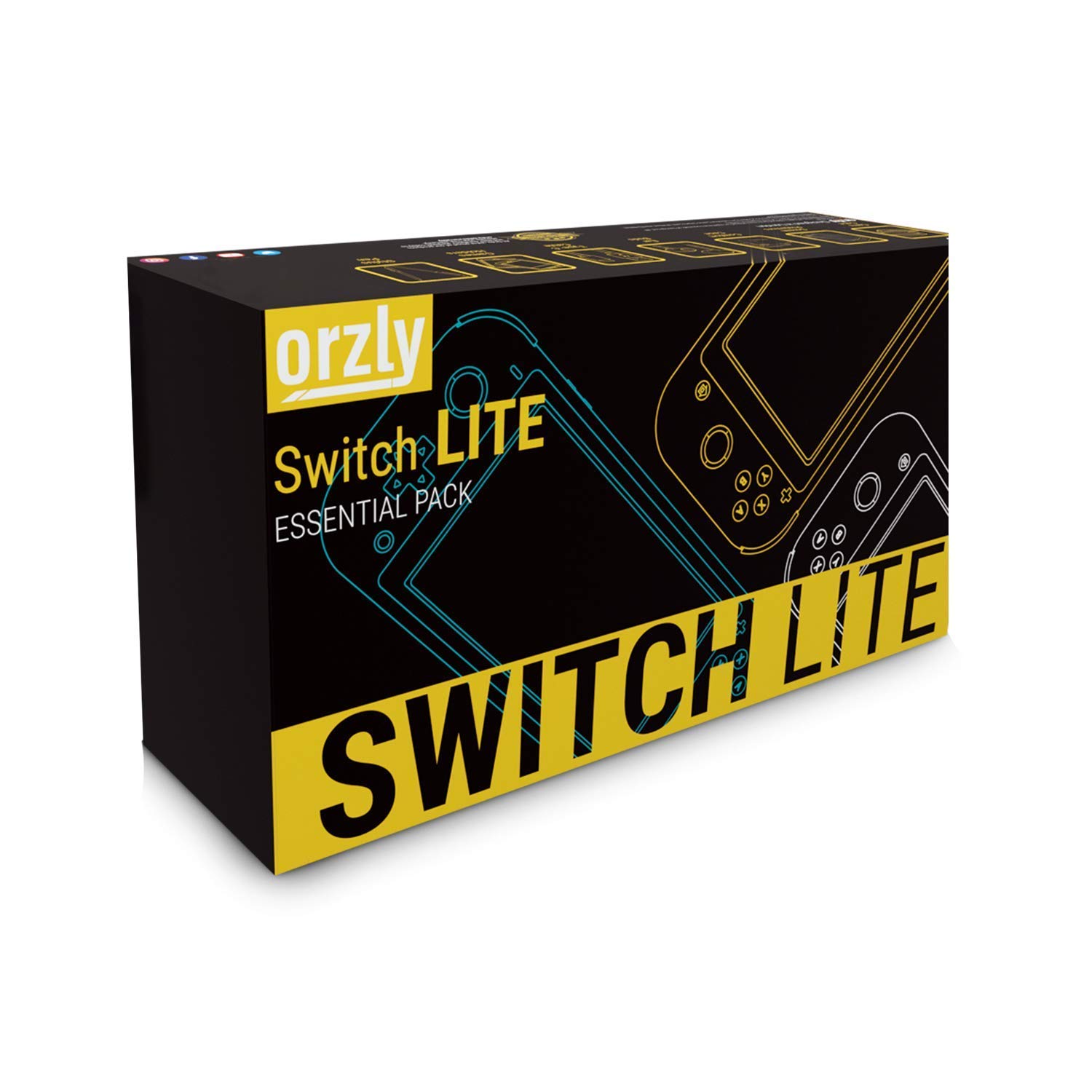 KIT DE ACCESORIOS ORZLY PARA NINTENDO SWITCH LITE GRIS - 2
