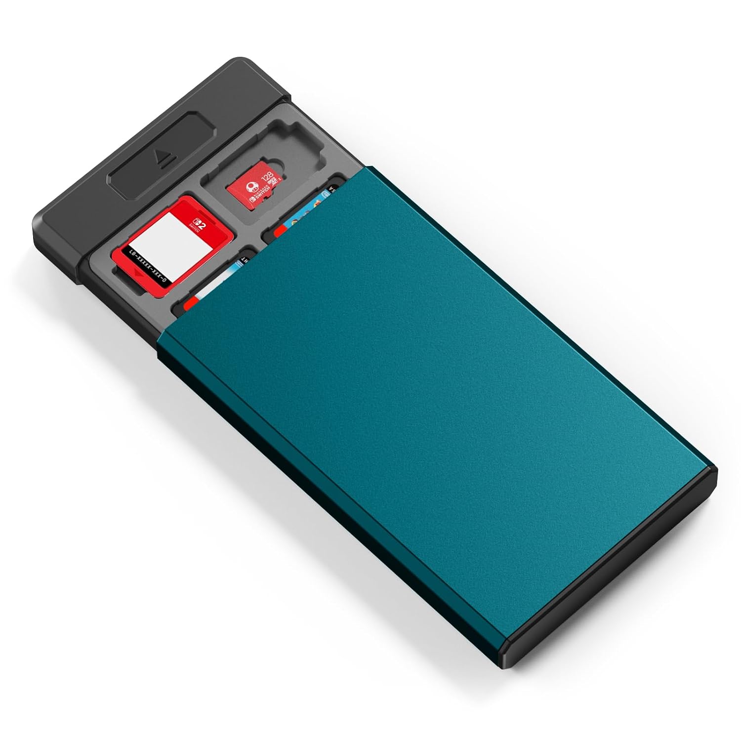 ESTUCHE PARA JUEGOS SWITCH HEIYING CON 40 RANURAS PARA TARJETAS SWITCH 2 Y MICRO SD - 1