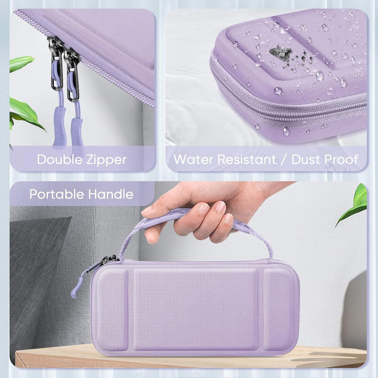 ESTUCHE RÍGIDO FINTIE PARA NINTENDO SWITCH LITE 2019 LILA - 4