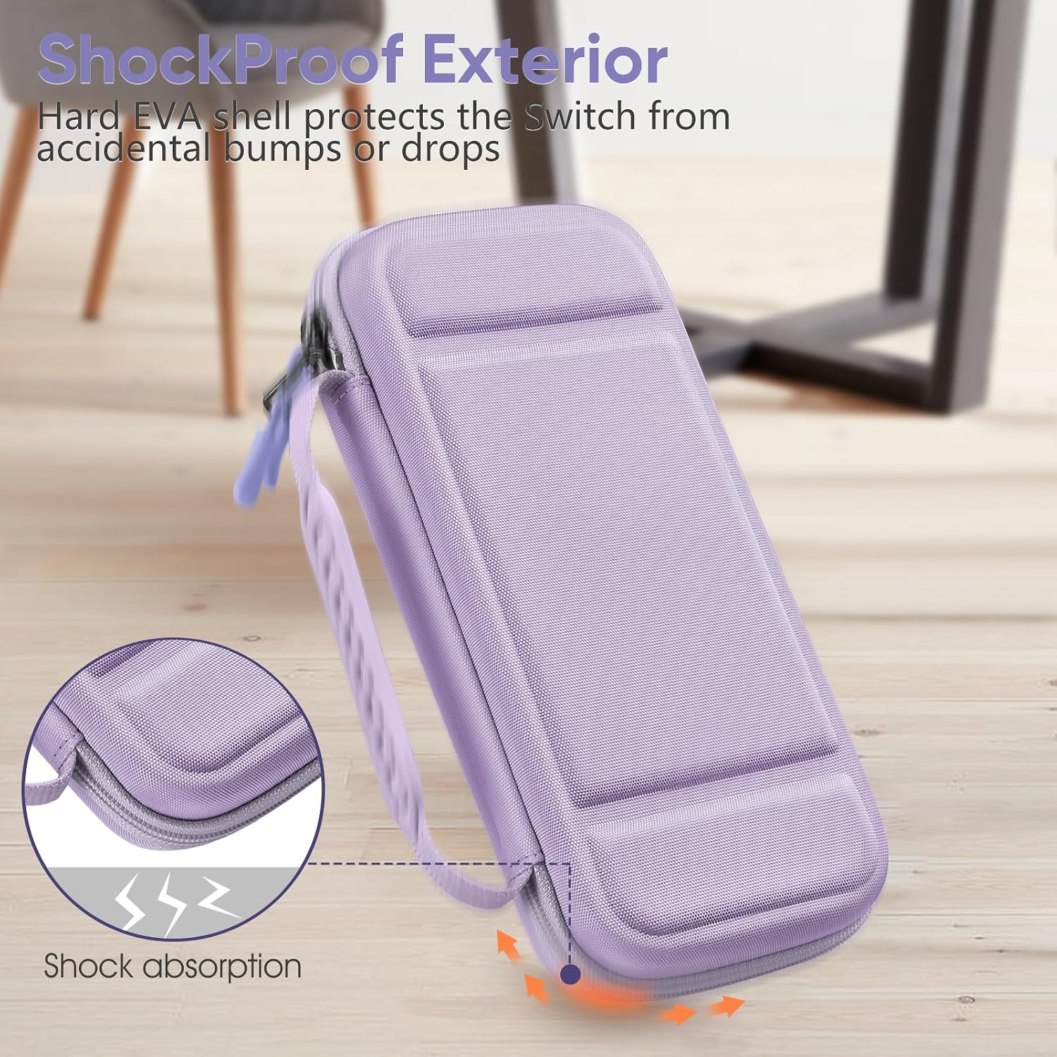 ESTUCHE RÍGIDO FINTIE PARA NINTENDO SWITCH LITE 2019 LILA - 5