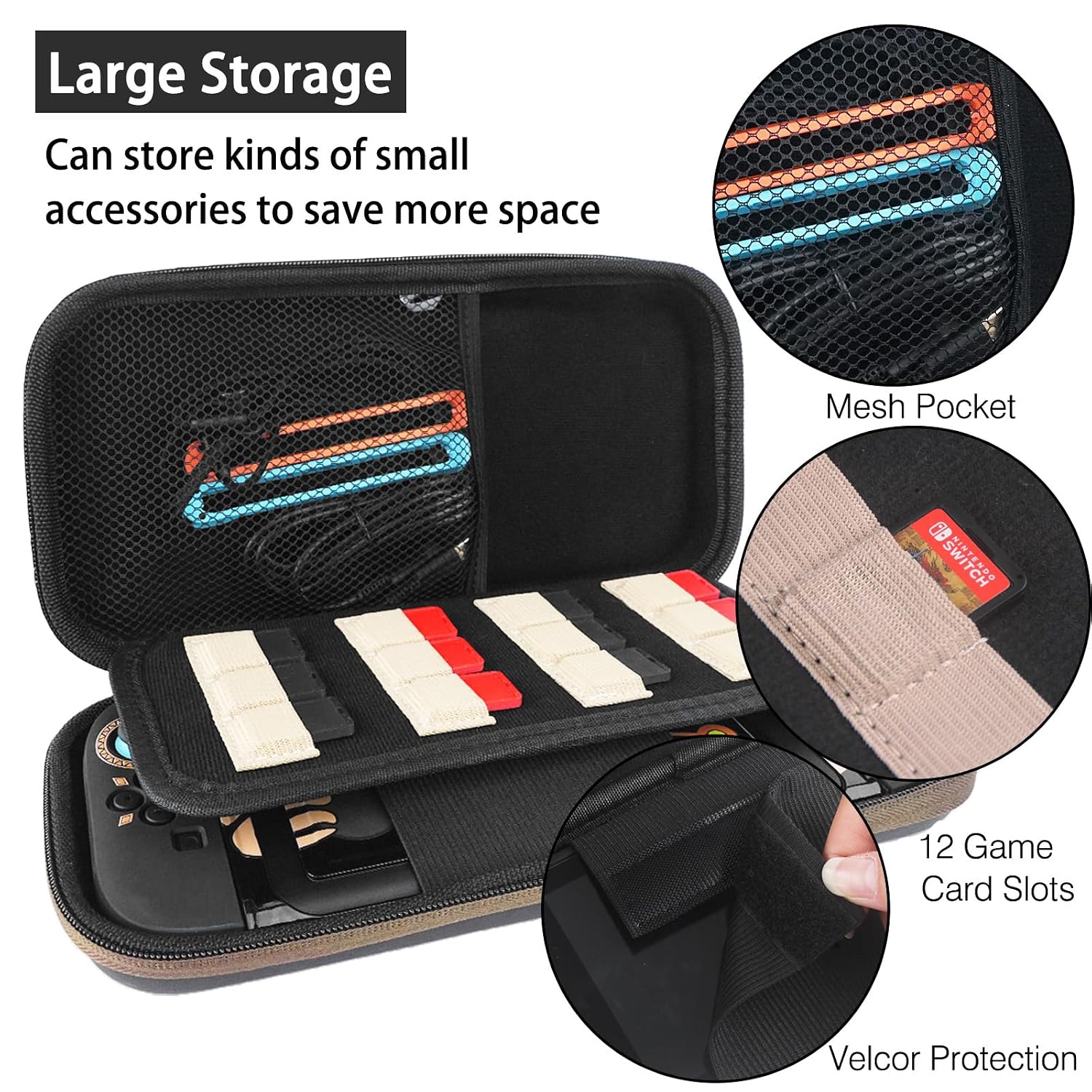 ESTUCHE PARA NINTENDO SWITCH 2 2025 TIKODIRECT CON ACCESORIOS Y PROTECTOR DE PANTALLA NEGRO - 2