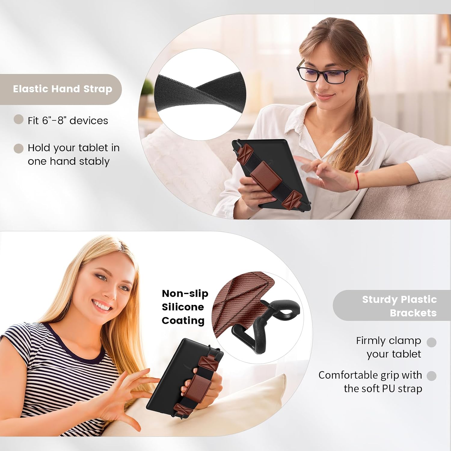 CORREA DE MANO MOKO PARA TABLETS Y EREADERS 6-8 PULGADAS NEGRA - 5