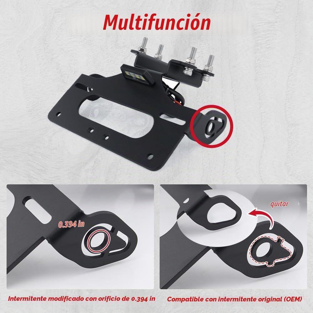 ELIMINADOR DE GUARDABARROS TRASERO XITOMER PARA YZF-R7 2021-2026 Y MT-07 2021-2024 - 2