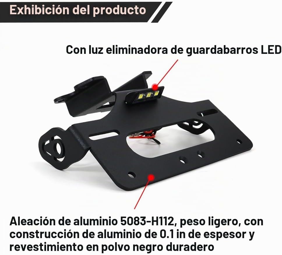 ELIMINADOR DE GUARDABARROS TRASERO XITOMER PARA YZF-R7 2021-2026 Y MT-07 2021-2024 - 5