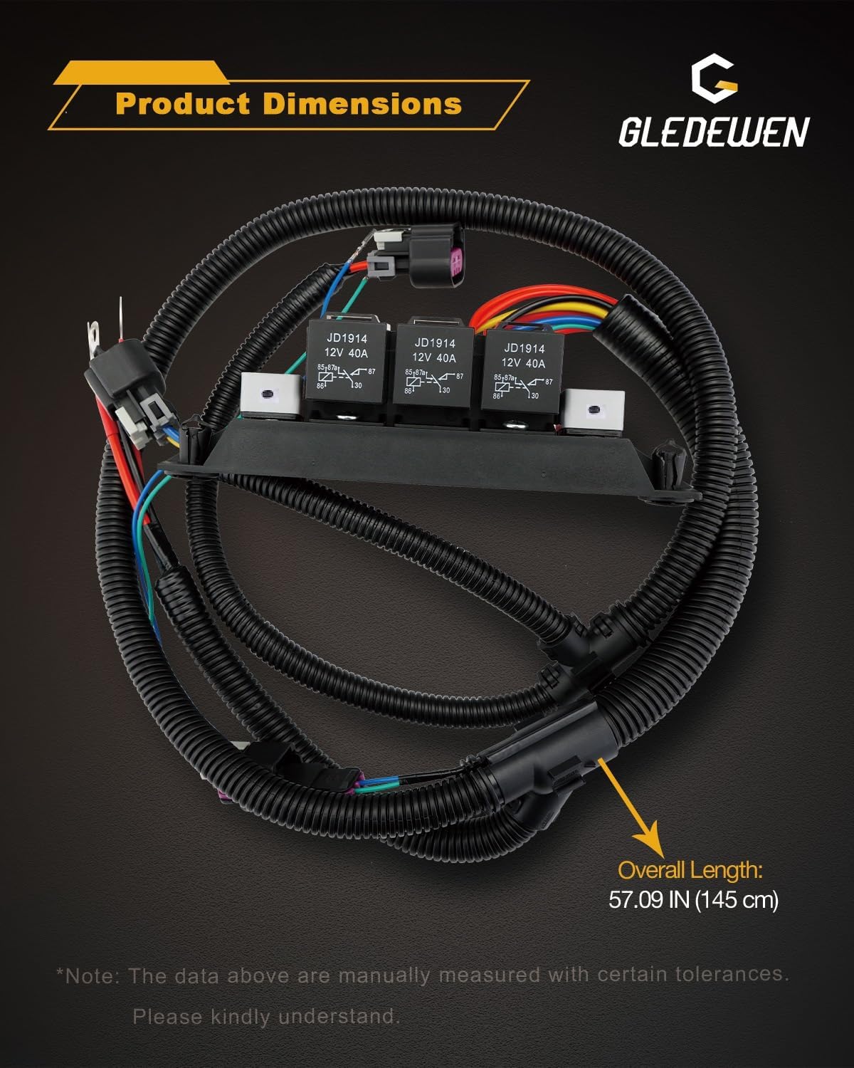 ARNÉS DE CABLEADO PARA VENTILADOR ELÉCTRICO GLEDEWEN PARA CHEVY SILVERADO 99-07 - 5