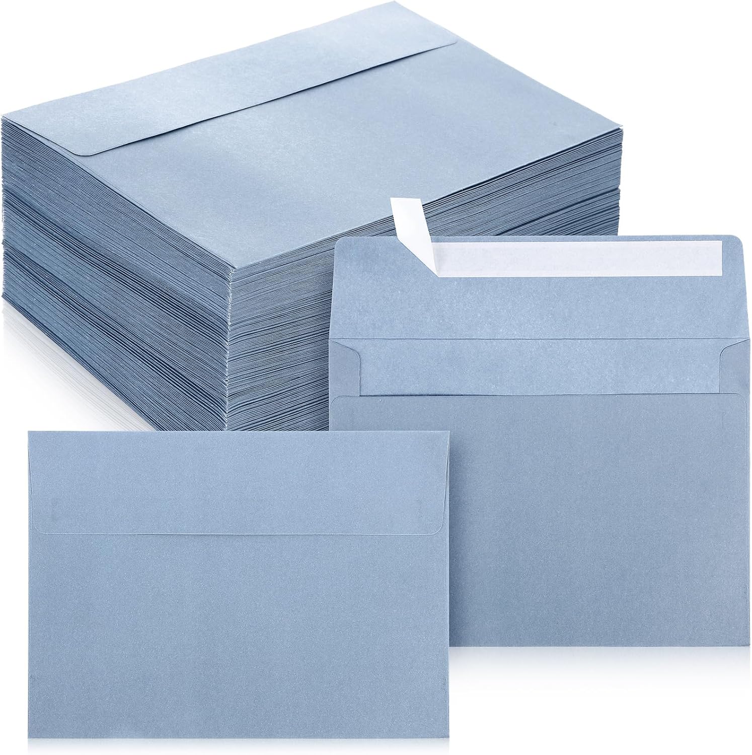 SOBRES PARA INVITACIONES CTOSREE A7 200 UNIDADES AZUL POLVORIENTO 120 GSM - 1