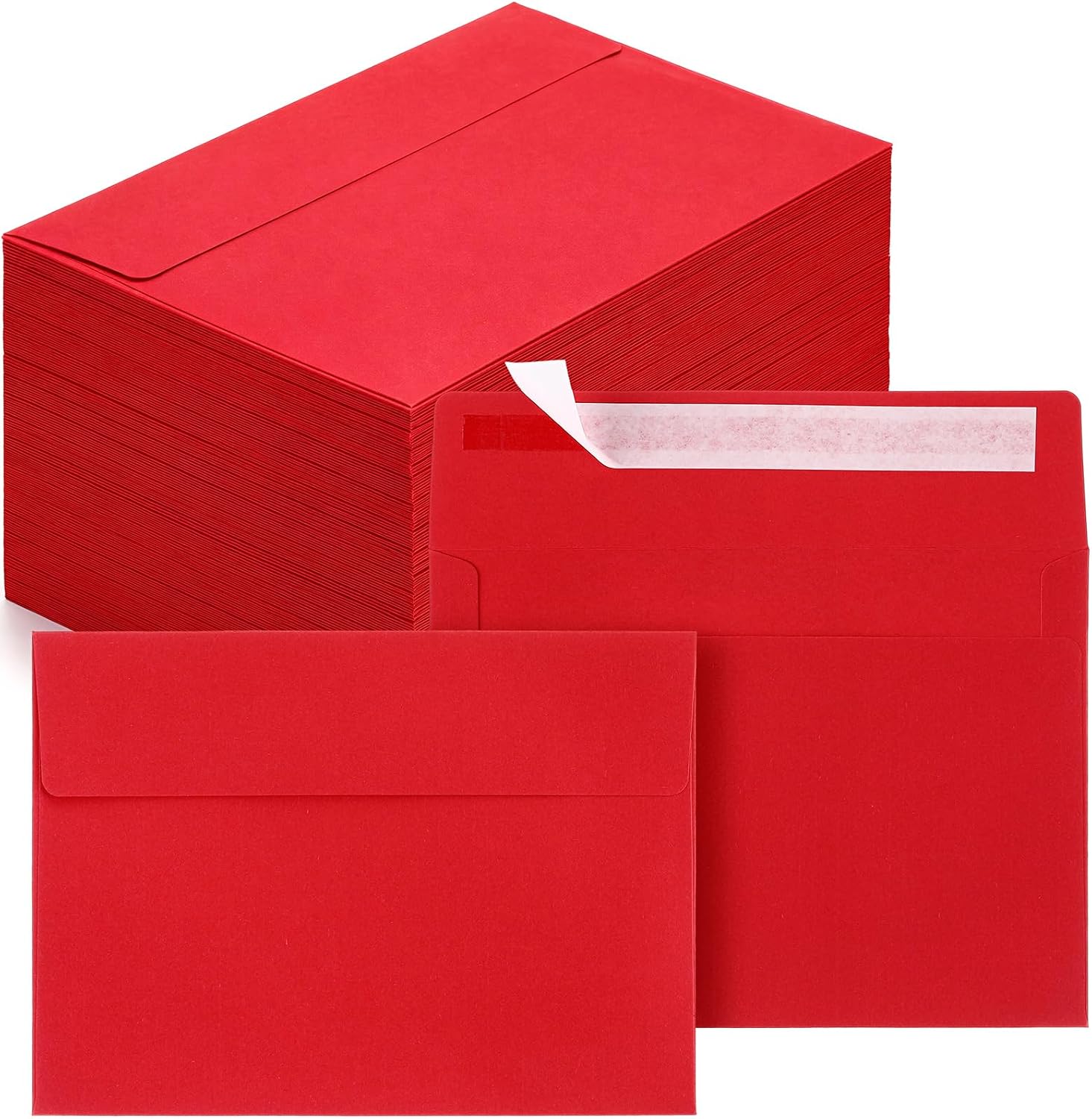 SOBRES PARA INVITACIONES CTOSREE A7 200 UNIDADES ROJO 120 GSM - 1