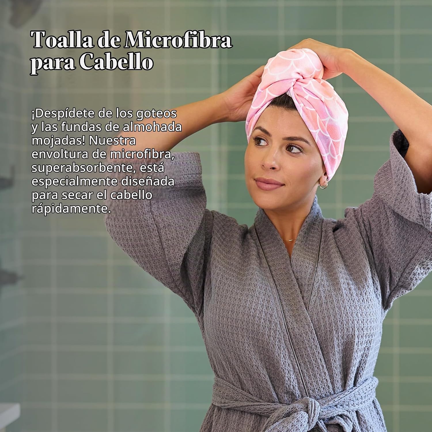 TOALLA PARA CABELLO TURBIE TWIST MICROFIBER MERMAID 2 UNIDADES - 2