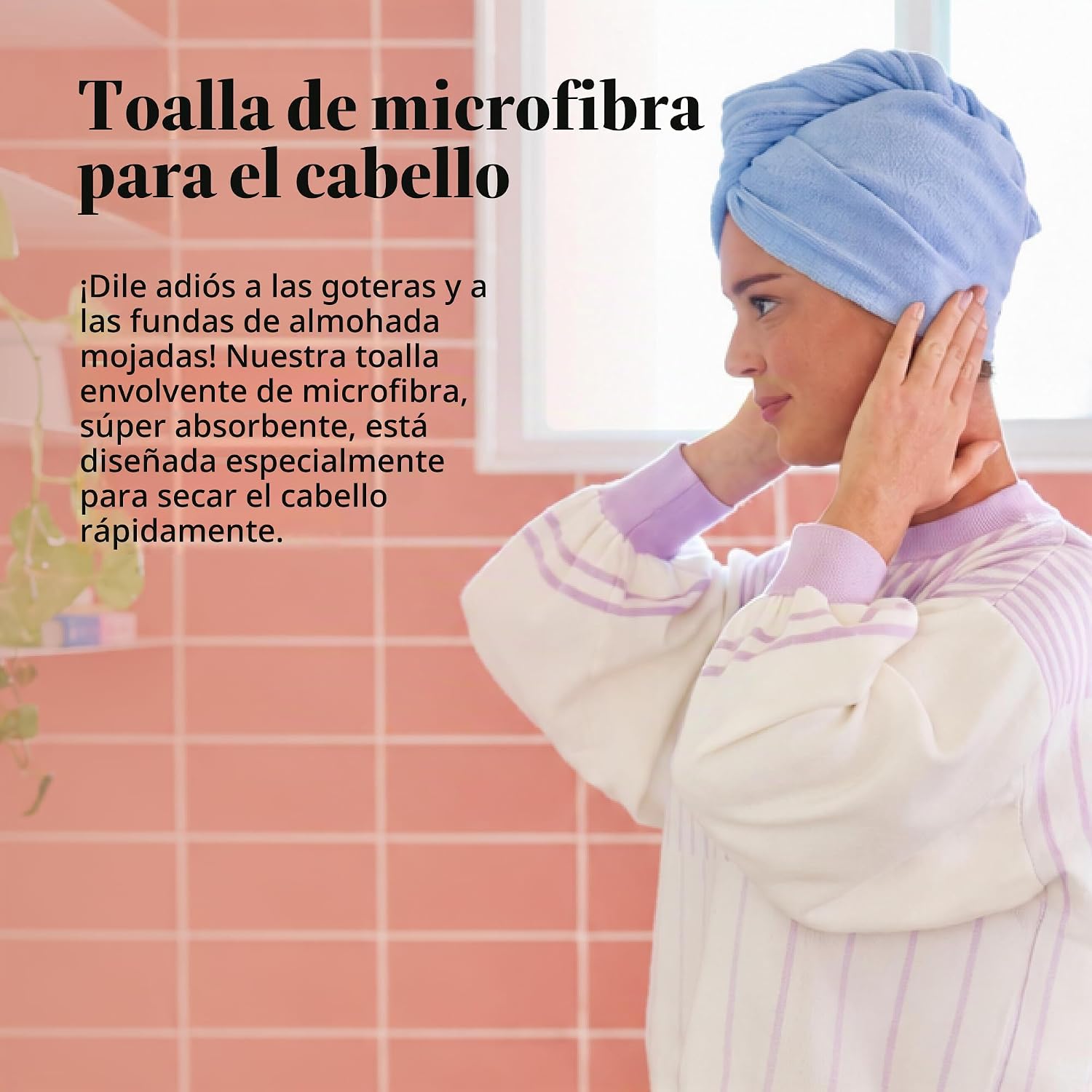 TOALLA PARA CABELLO TURBIE TWIST MICROFIBRA 4 COLORES - 2