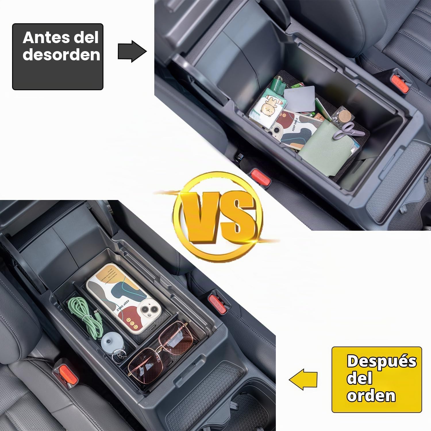 ORGANIZADOR PARA CONSOLA CENTRAL PIMCAR 2 PIEZAS PARA HONDA CR-V 2023-2026 - 4