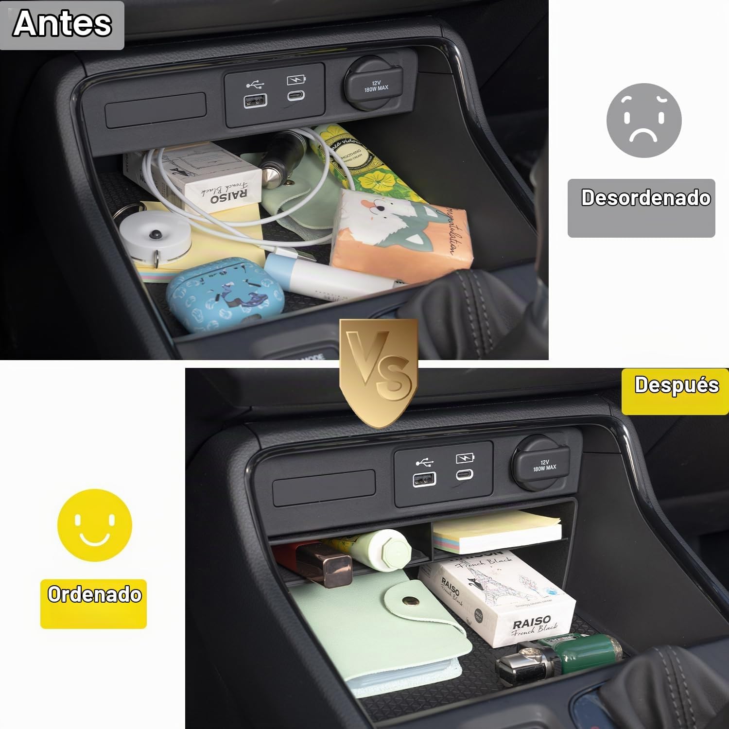 ORGANIZADOR PARA CONSOLA CENTRAL PIMCAR 2 PIEZAS PARA HONDA CR-V 2023-2026 - 5
