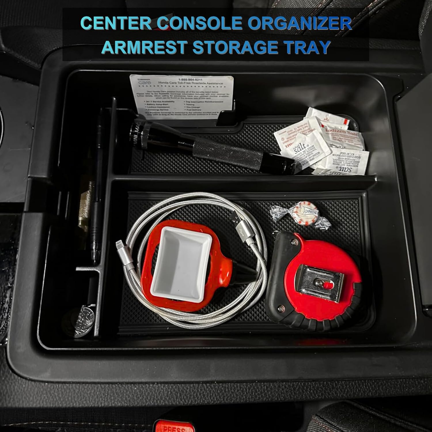 ORGANIZADOR PARA CONSOLA CENTRAL QLHSHOP PARA HONDA PILOT/PASSPORT/RIDGELINE 2024-2026 - 2