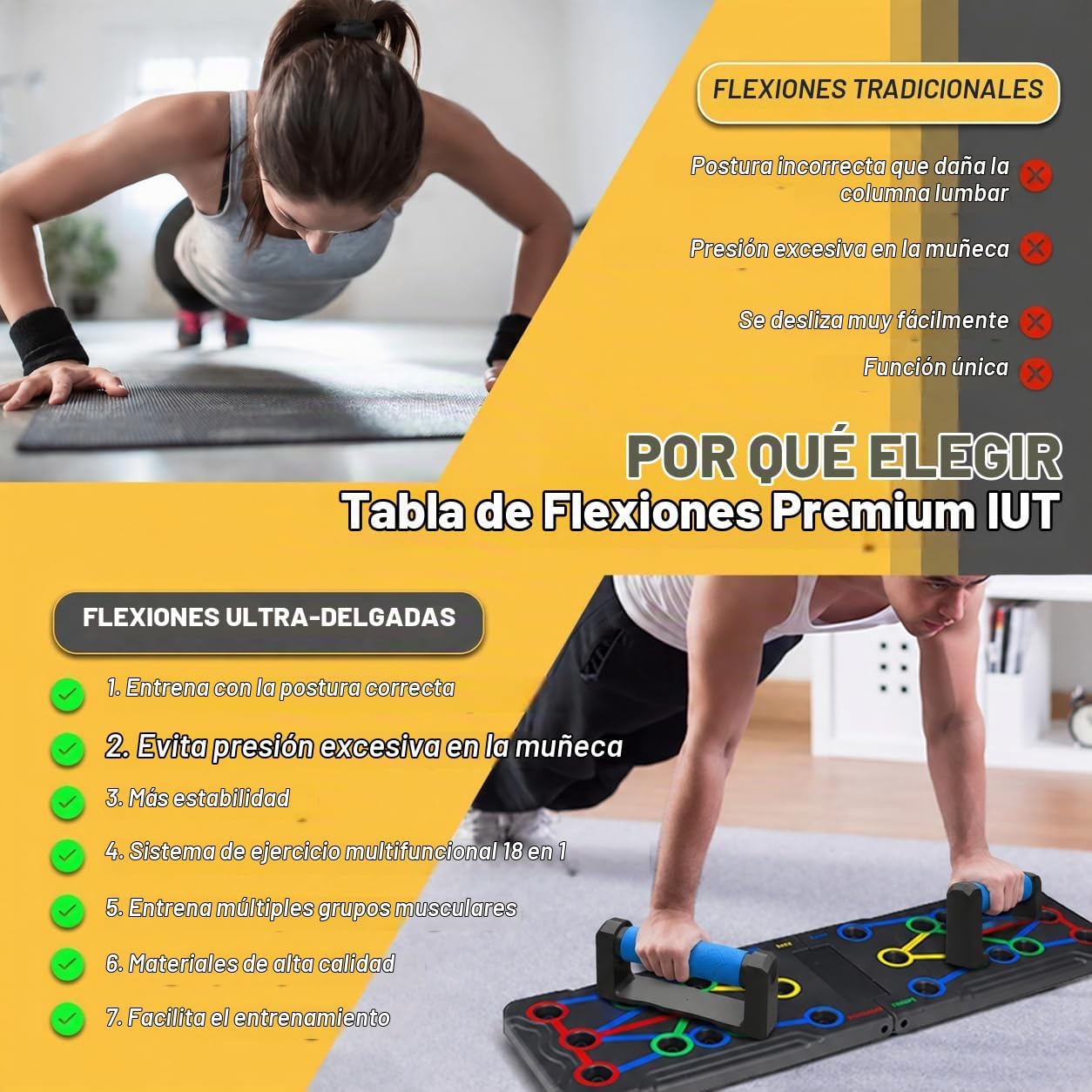 TABLA DE FLEXIONES IUT PLEGABLE 30 EN 1 - 4
