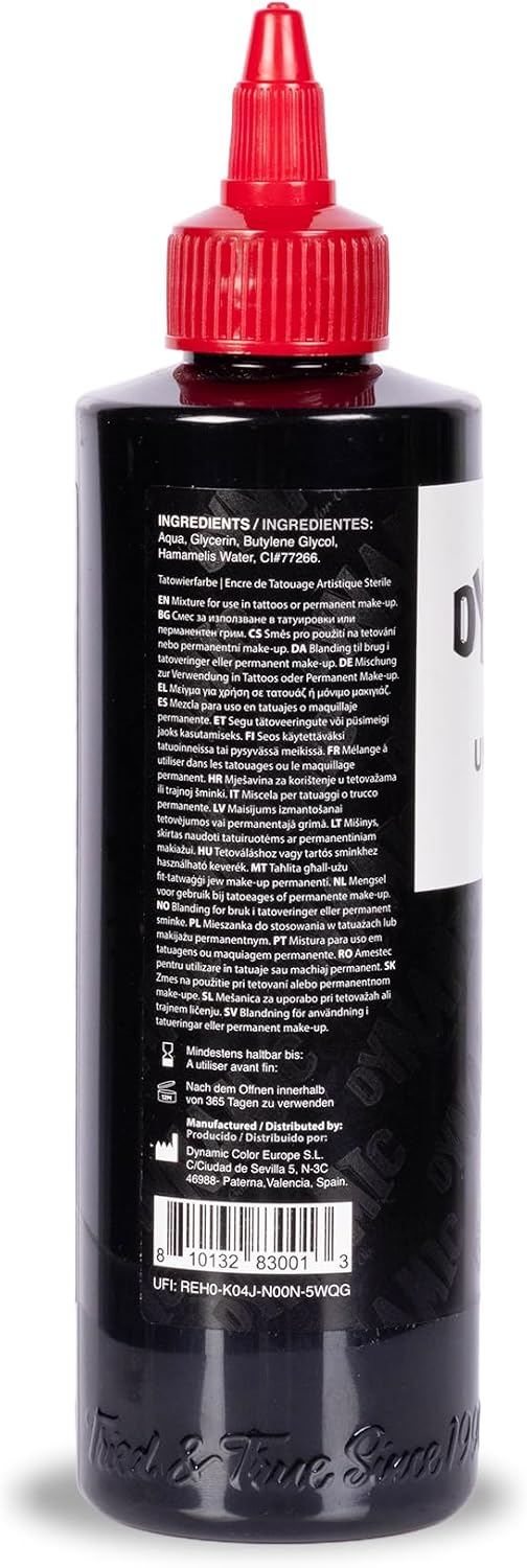 TINTA PARA TATUAJES DYNAMIC COLOR UNION BLACK 8 OZ - 2
