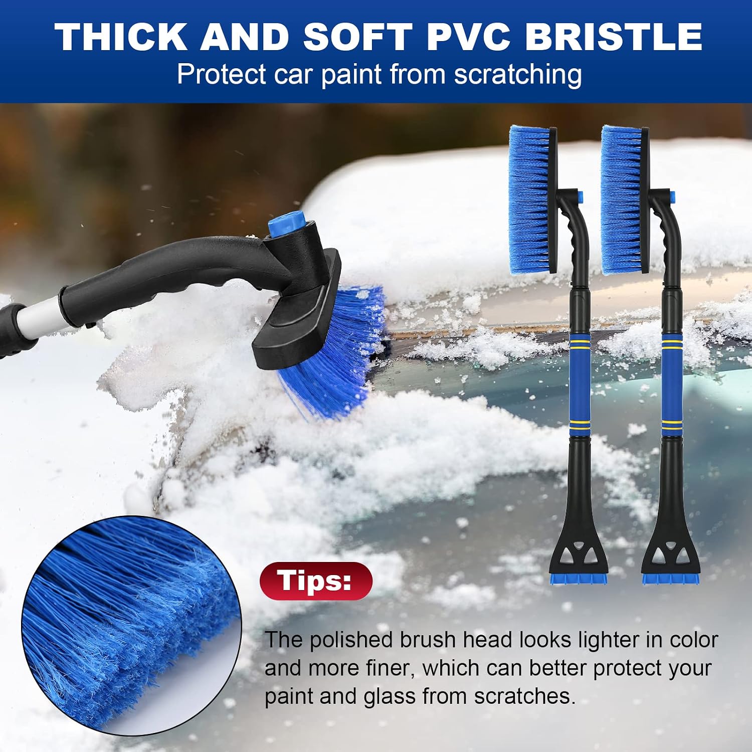 RASPADOR DE HIELO Y CEPILLO PARA AUTO BFONS AZUL 2 PIEZAS - 4