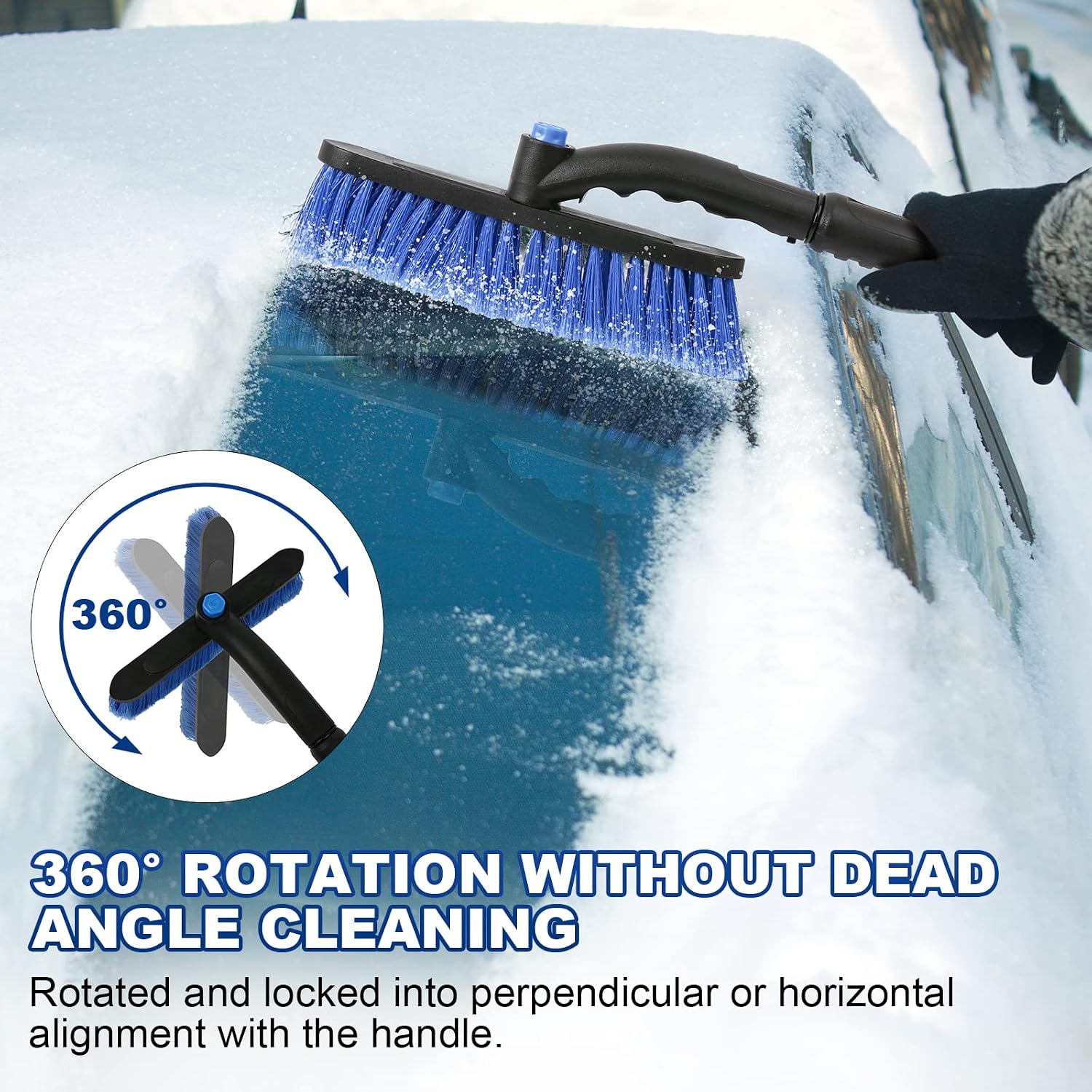 RASPADOR DE HIELO Y CEPILLO PARA AUTO BFONS AZUL 2 PIEZAS - 5