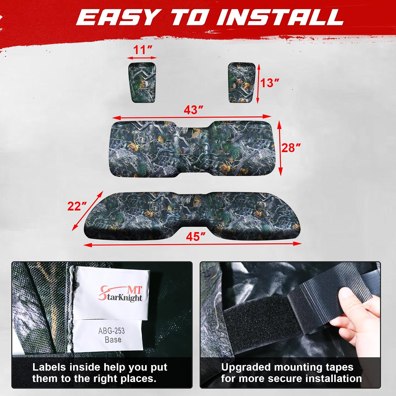 FUNDA PARA ASIENTO STARKNIGHTMT COMPATIBLE CON PIONEER 700 700-4 2014-2025 CAMUFLAJE - 4