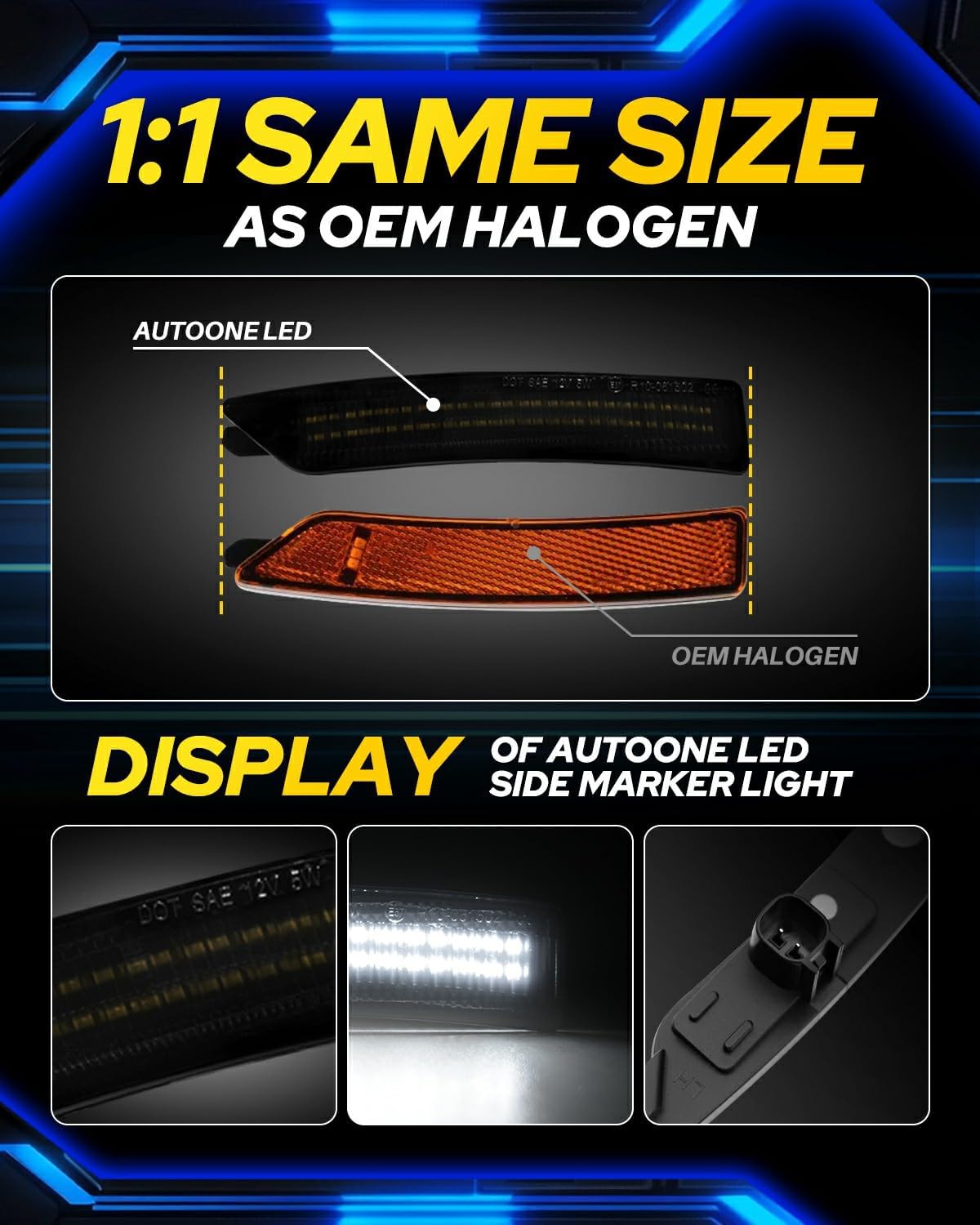 LUZ LED LATERAL AUTOONE BLANCA PARA FORD MUSTANG 2024-2025 - 4