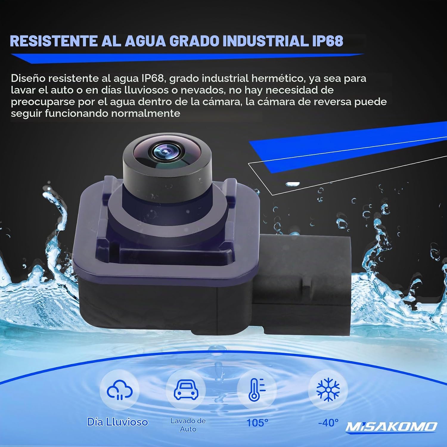 CÁMARA DE REVERSA MISAKOMO PARA FORD F250 F350 F450 F550 SUPER DUTY 2017-2022 - 5