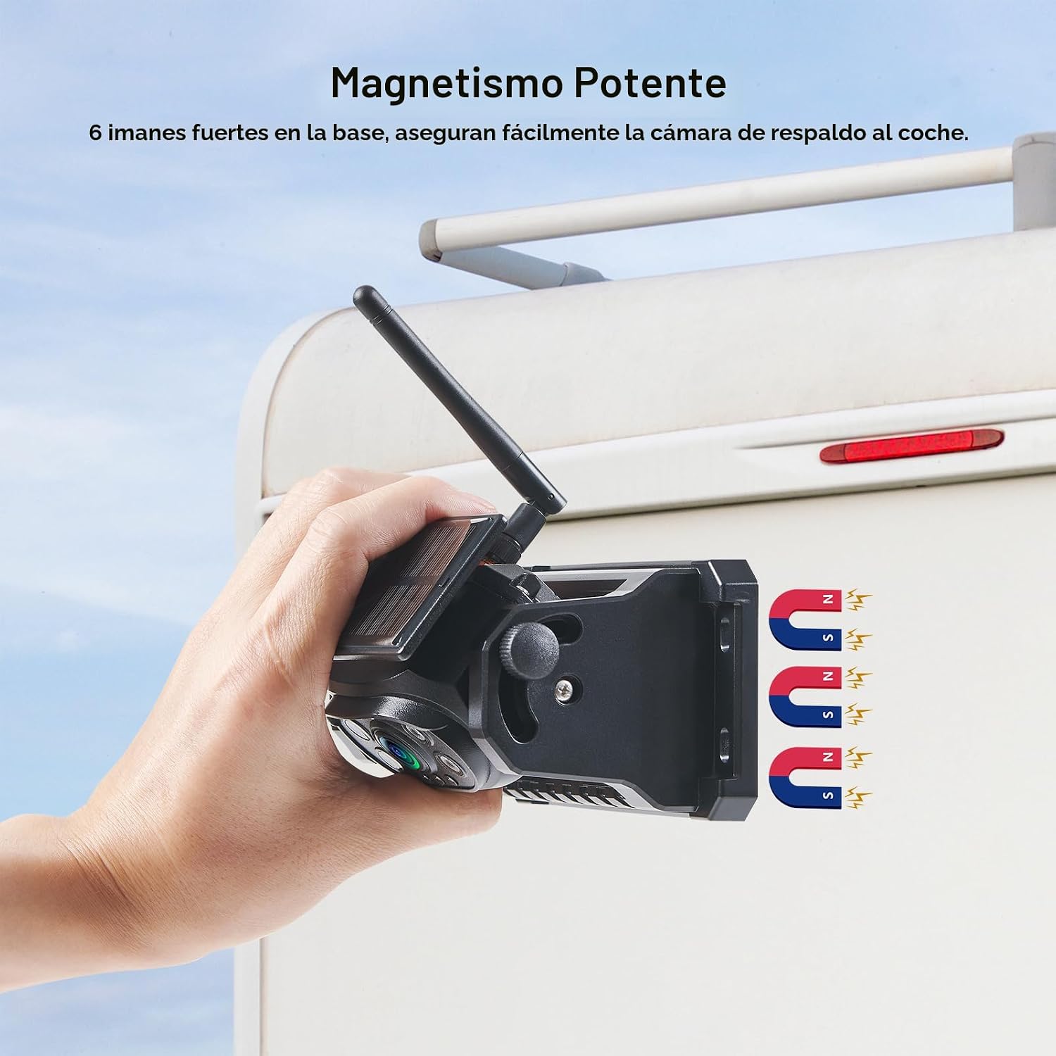 CÁMARA DE REVERSA INALÁMBRICA MAGNÉTICA VOONOA 2 CON MONITOR HD 7'' 1080P Y BATERÍA RECARGABLE 15000MAH - 5