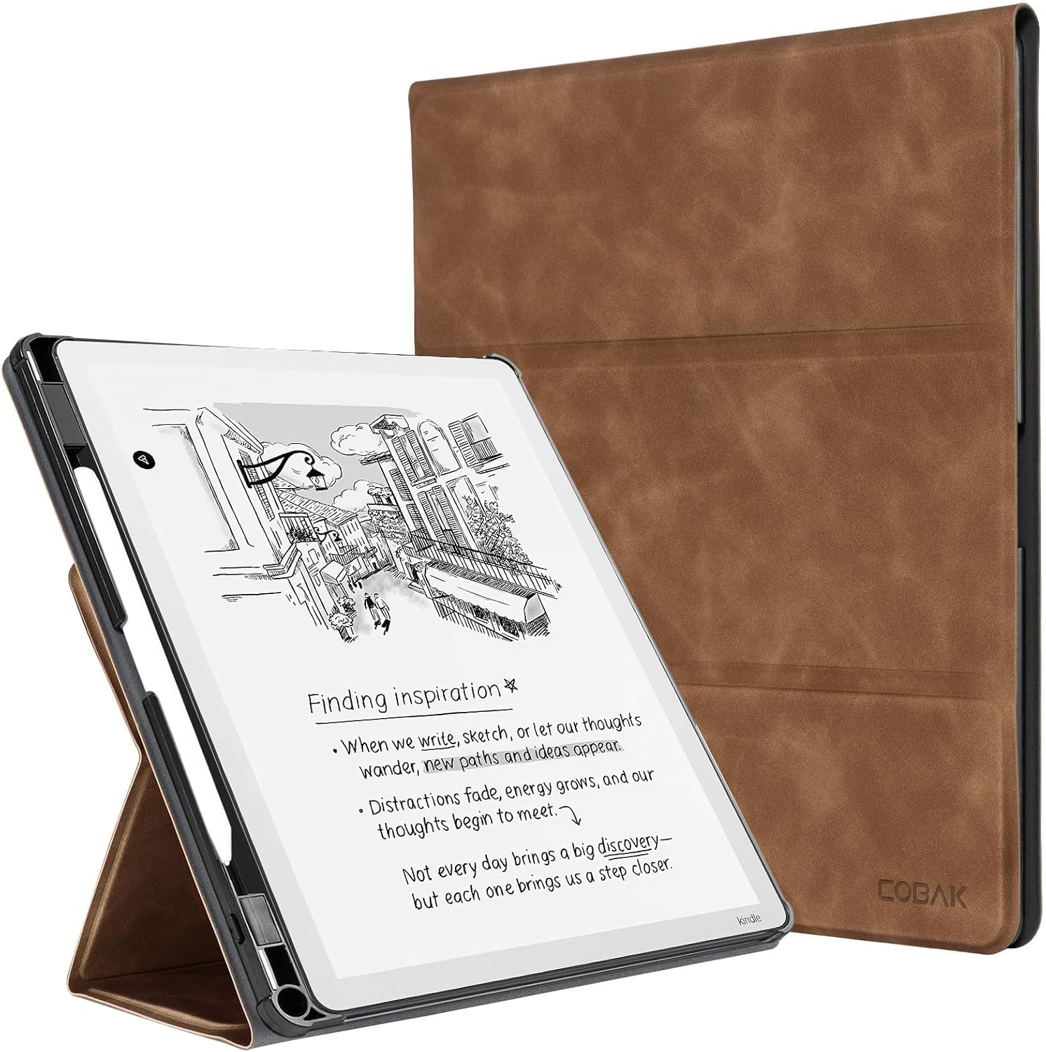 ESTUCHE COBAK PARA KINDLE SCRIBE 11' 3RA GENERACIÓN 2025 PU LEATHER RETRO MARRÓN - 1