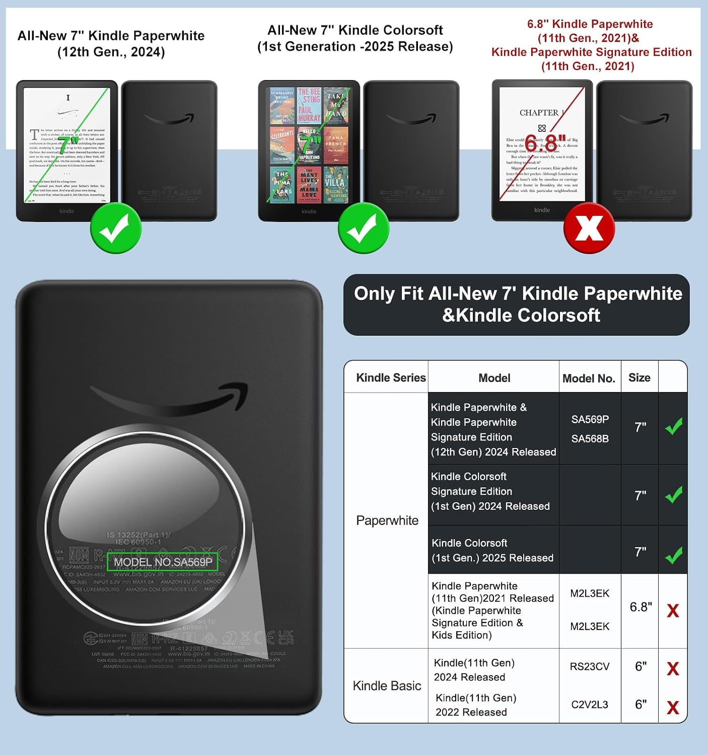 ESTUCHE MOKO 360° ROTATIVO DESMONTABLE PARA EBOOK READER 7' NEGRO SEDA - 2