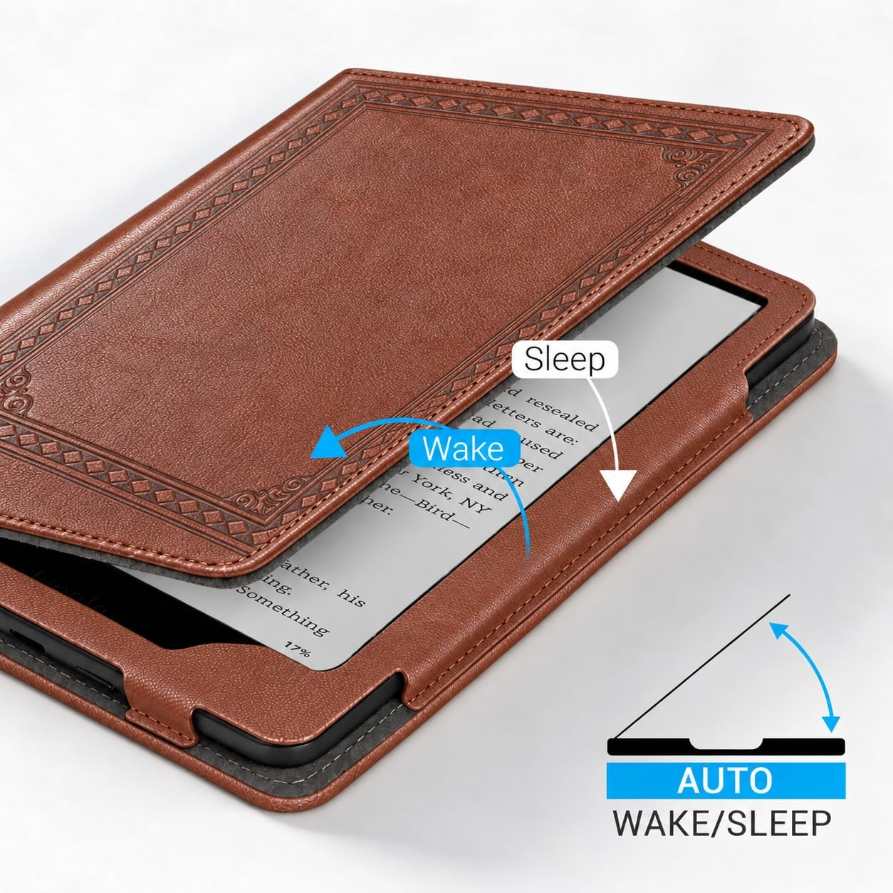 ESTUCHE PARA KINDLE 6' COBAK MODELO 2026 MARRÓN OSCURO - 3