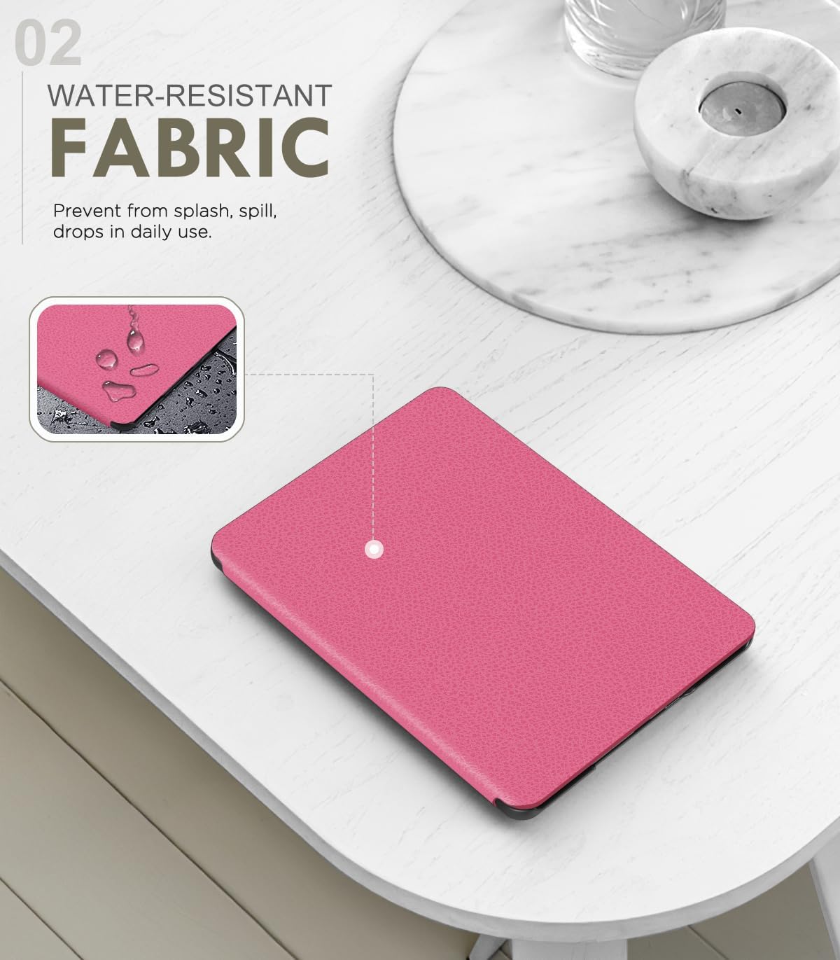 ESTUCHE MOKO PARA KINDLE PAPERWHITE 7' 12ª GEN 2024 COLORSOFT FRAMBUESA - 3