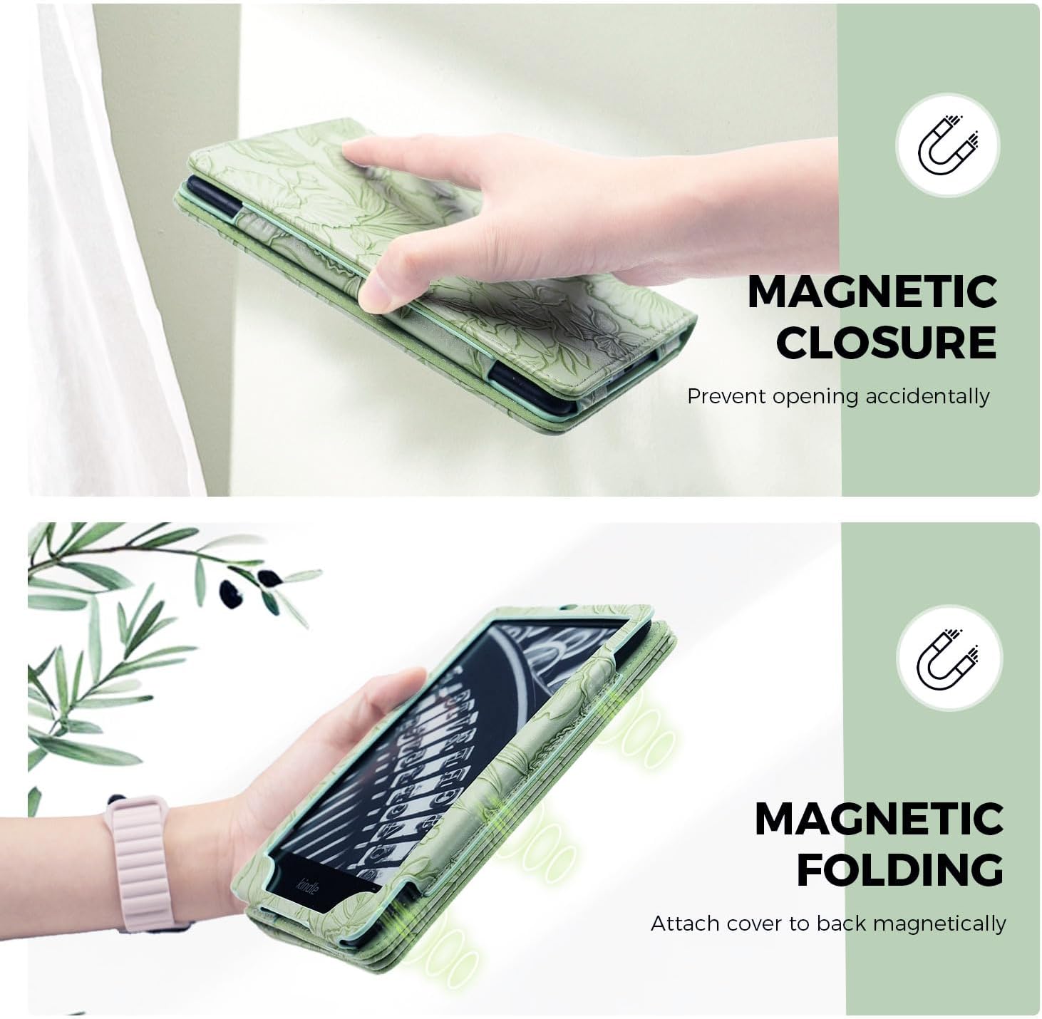 ESTUCHE EJU PARA KINDLE PAPERWHITE 7'/6.8' VERDE MATCHA - 4