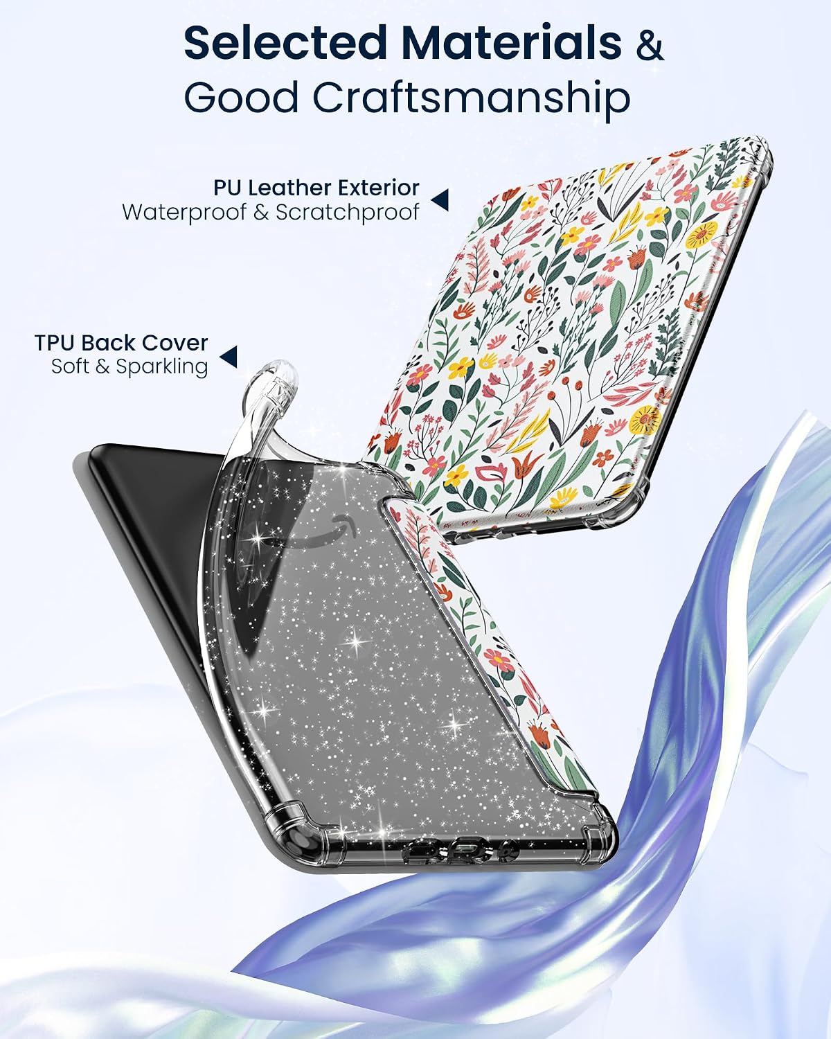 ESTUCHE MOKO PARA KINDLE PAPERWHITE 7' 12ª GEN Y COLORSOFT 2024 FLORES - 4