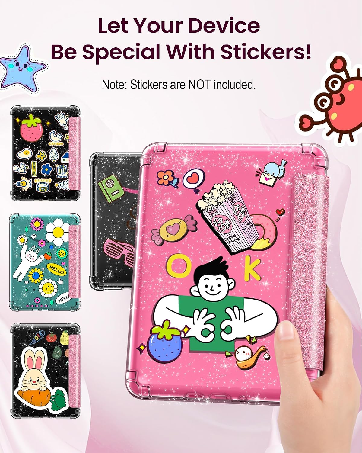 ESTUCHE MOKO PARA KINDLE PAPERWHITE 7' 12ª GEN Y COLORSOFT 2024 ROSA GLITTER - 5