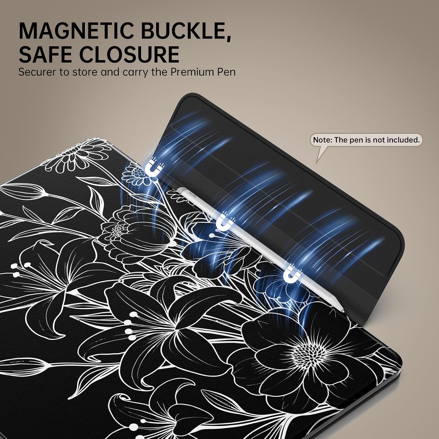 ESTUCHE MOKO PARA KINDLE SCRIBE 11' 3RA GEN Y COLORSOFT 1RA GEN 2025 FLOR LINEAL - 4