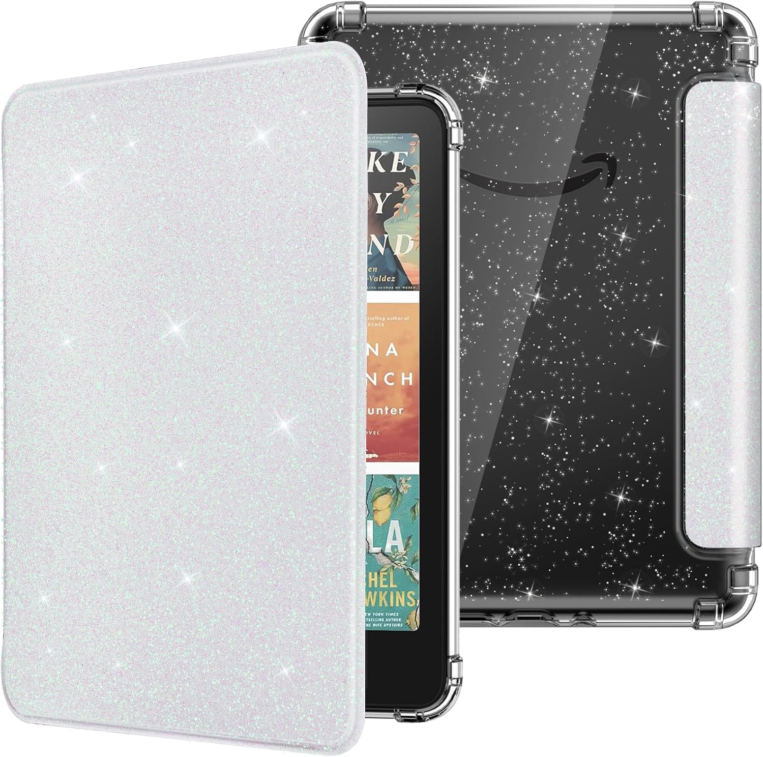 ESTUCHE MOKO PARA KINDLE PAPERWHITE 7' 12ª GEN Y COLORSOFT 2024 BLANCO GLITTER - 1