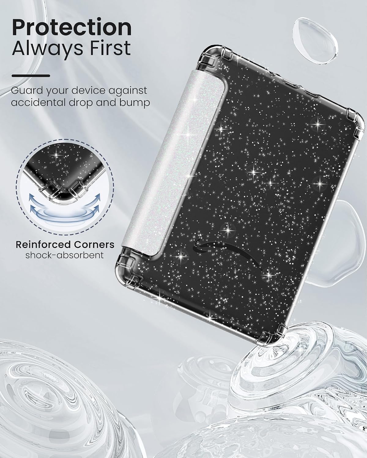 ESTUCHE MOKO PARA KINDLE PAPERWHITE 7' 12ª GEN Y COLORSOFT 2024 BLANCO GLITTER - 5
