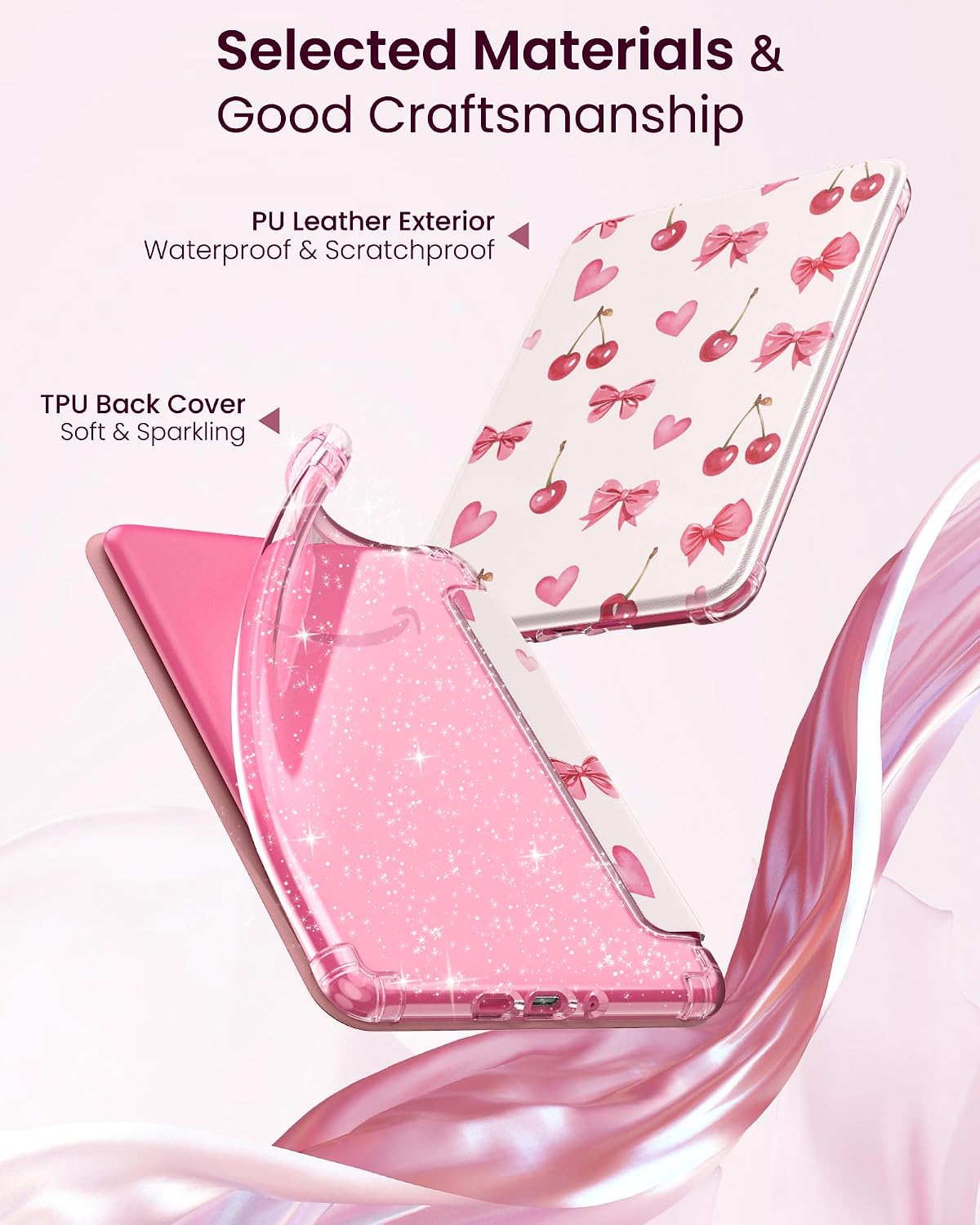 ESTUCHE MOKO PARA KINDLE PAPERWHITE 7' 12ª GEN Y COLORSOFT 2024 CHERRY BOW - 3