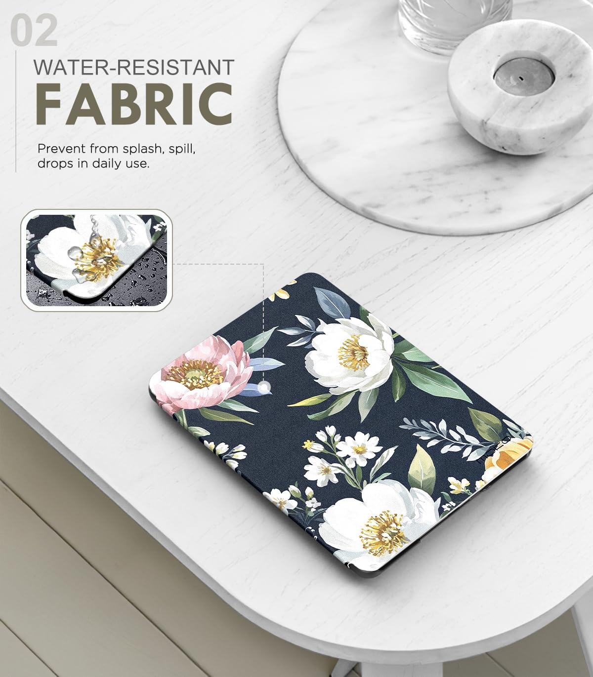 ESTUCHE MOKO PARA KINDLE PAPERWHITE 7' 12ª GEN 2024 COLORSOFT PEONIES - 3