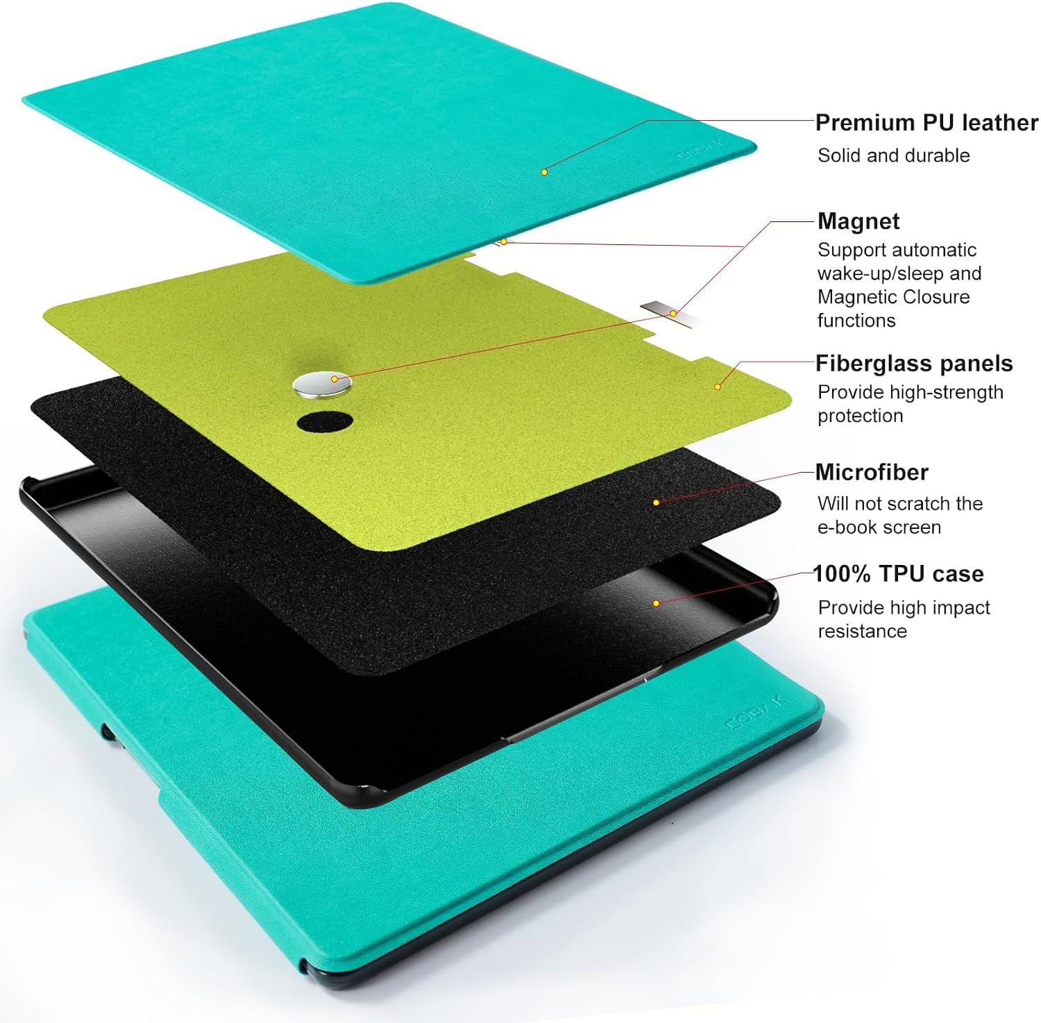ESTUCHE PARA KINDLE SCRIBE COBAK PU LEATHER CON SOPORTE PARA LÁPIZ - 2