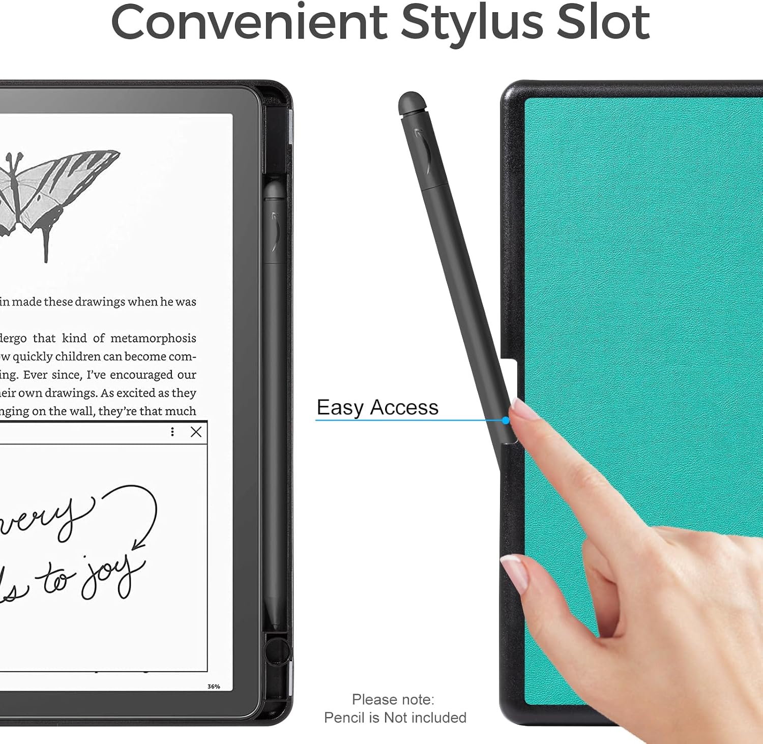 ESTUCHE PARA KINDLE SCRIBE COBAK PU LEATHER CON SOPORTE PARA LÁPIZ - 3