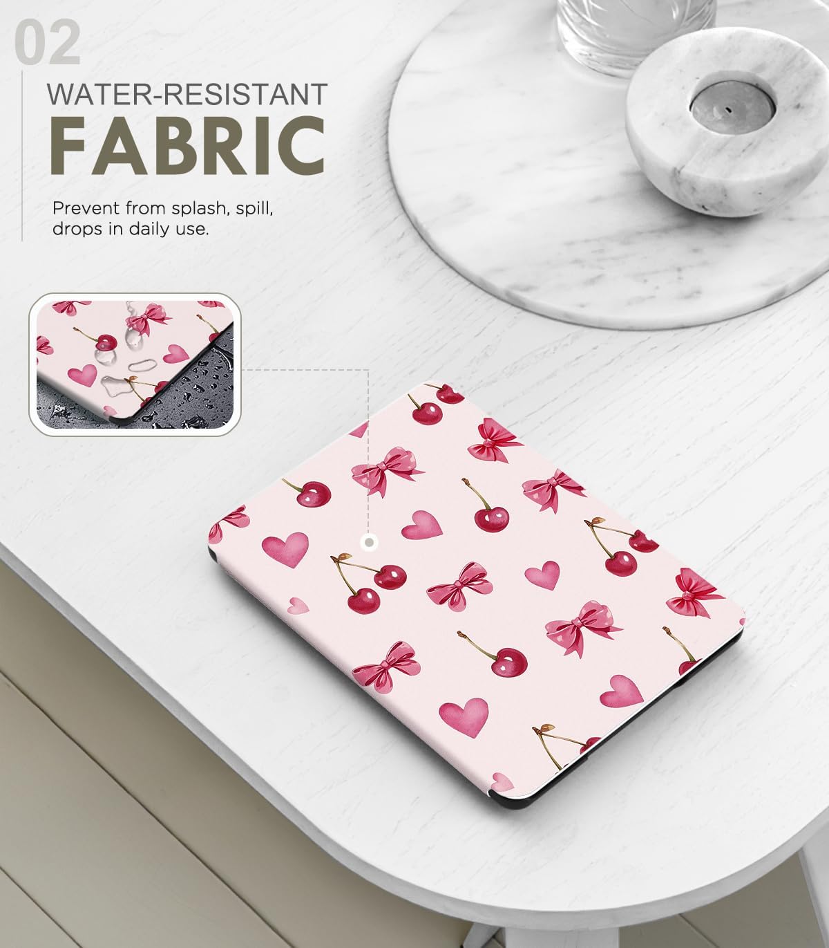 ESTUCHE MOKO PARA KINDLE PAPERWHITE 7' 12ª GEN 2024 COLORSOFT CEREZA - 3