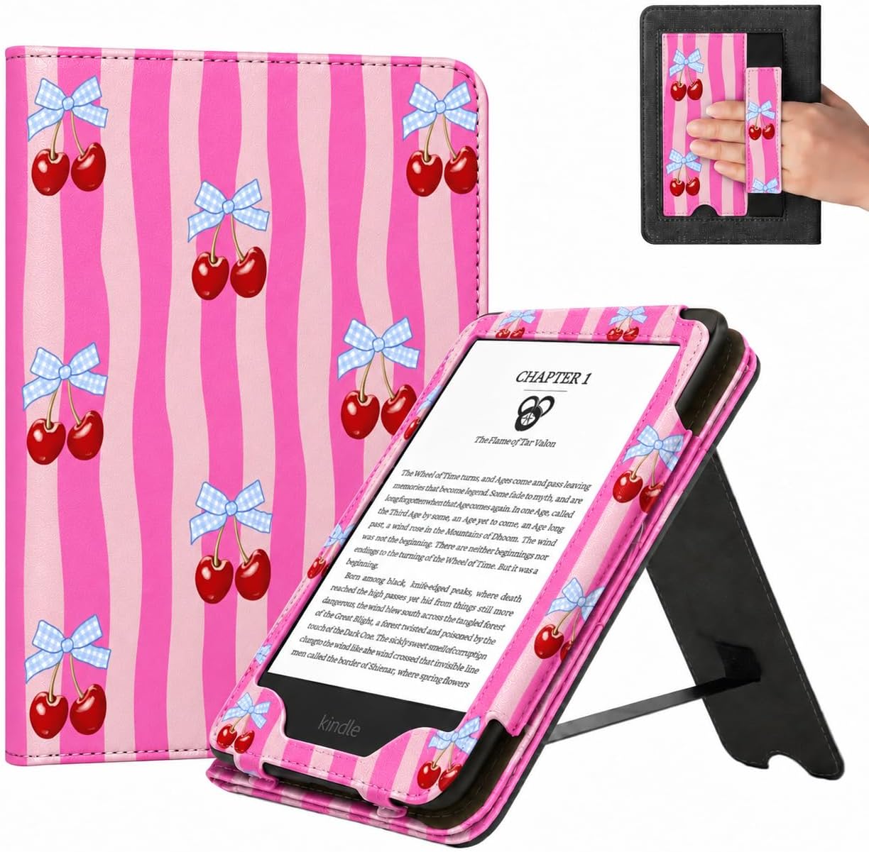 ESTUCHE COBAK 6 PULGADAS CON SOPORTE MODELO A0J28 COLOR CEREZA - 1